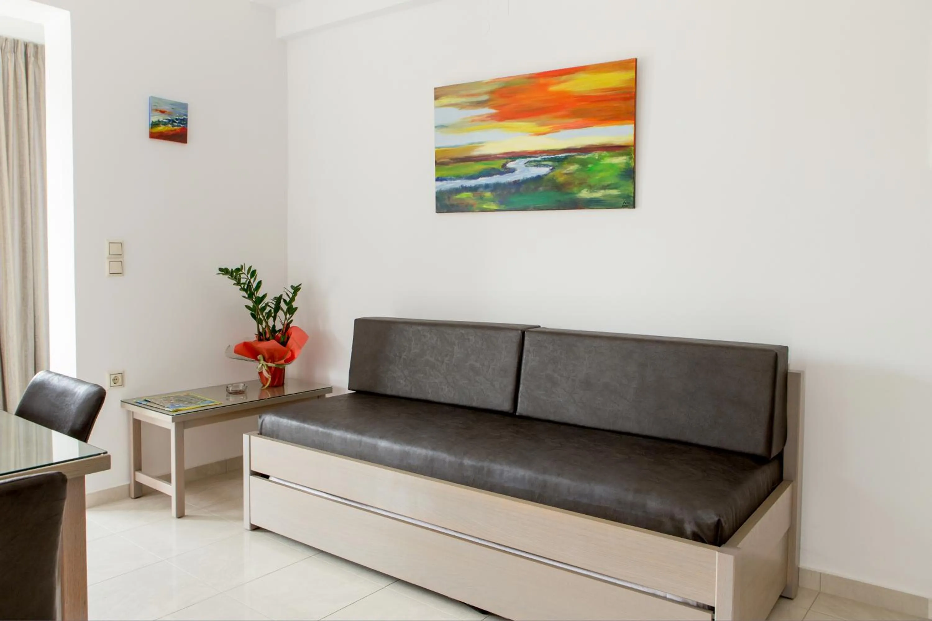 Seating area in Angela Apartments