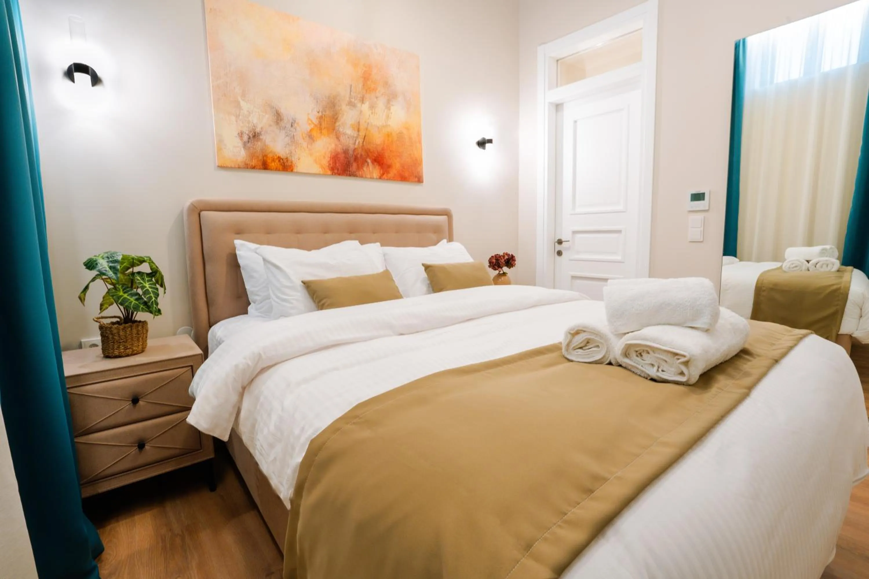 Bed in Oikia Classic House in Old Town Kavala