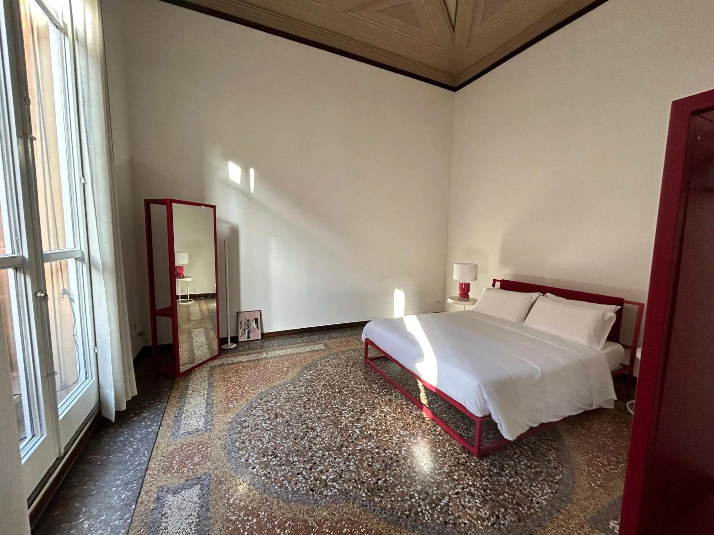 Bedroom, Bed in Frame Bologna