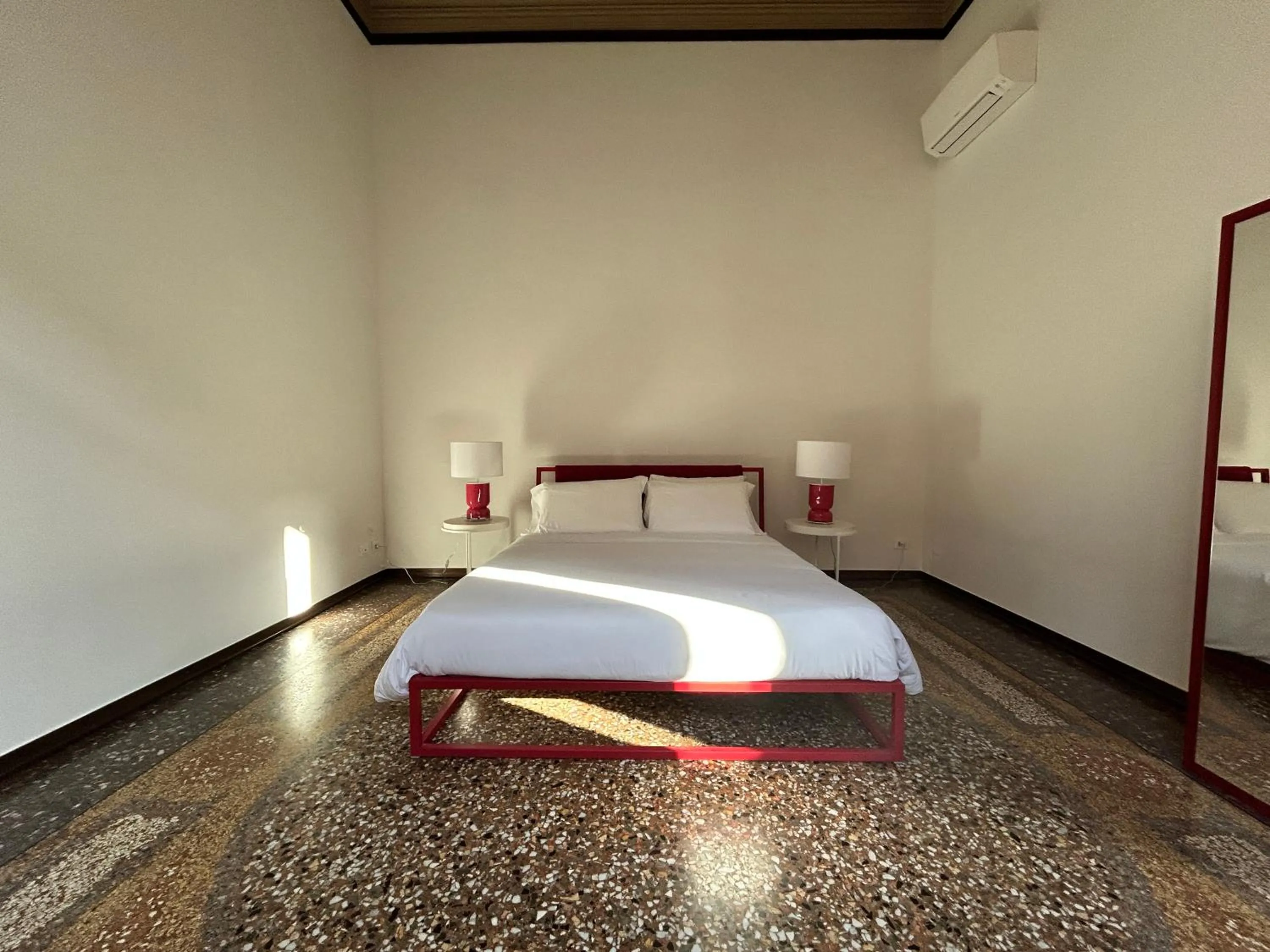 Bedroom, Bed in Frame Bologna