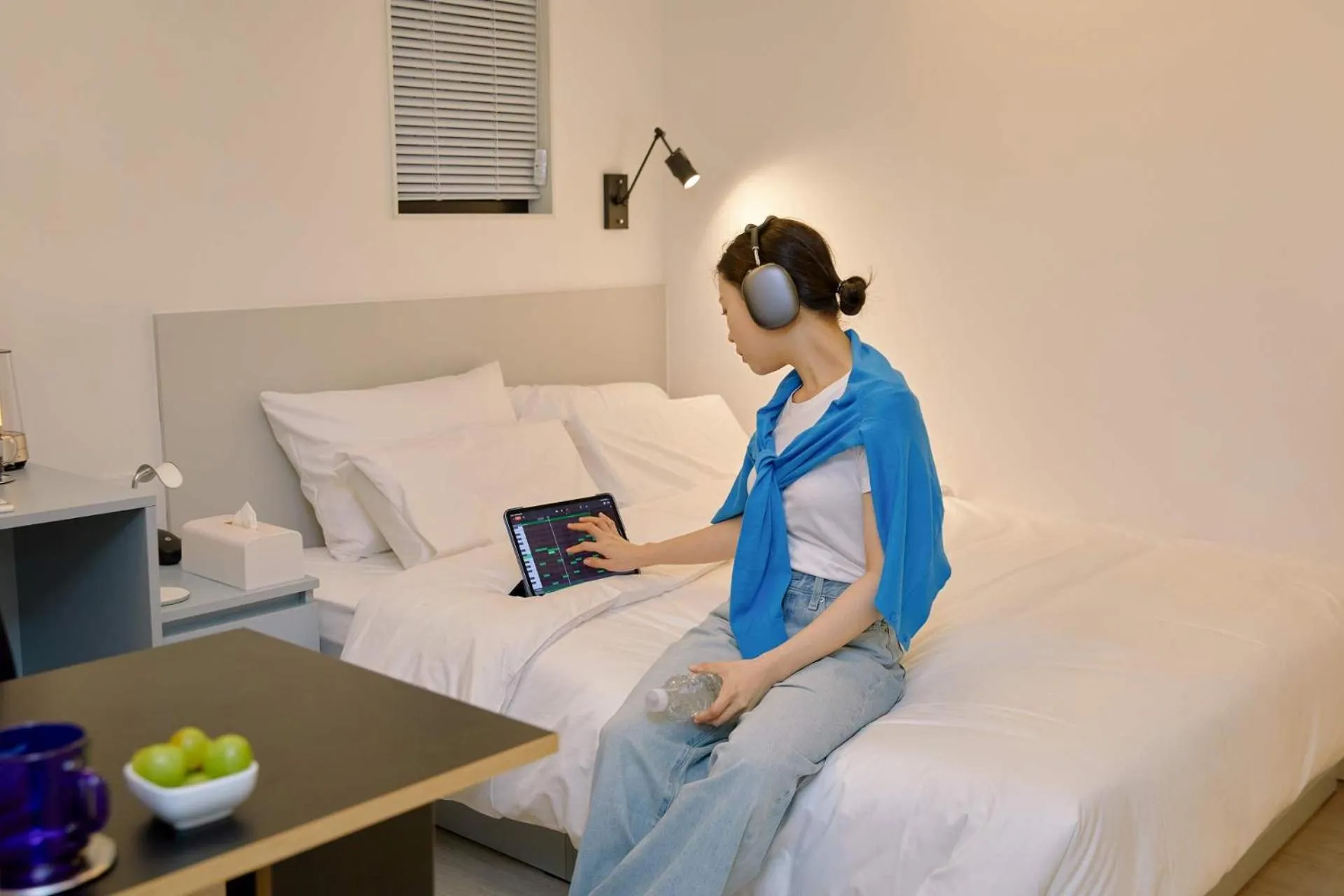 Bed in Aank Hotel Seoul Sinchon