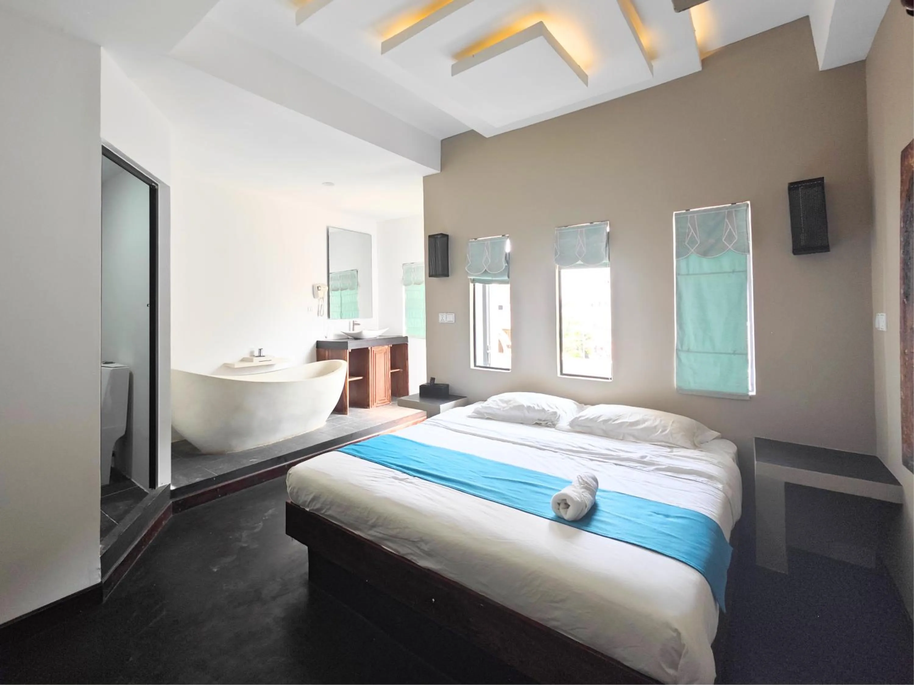 Bed in Angkor Sand Hotel