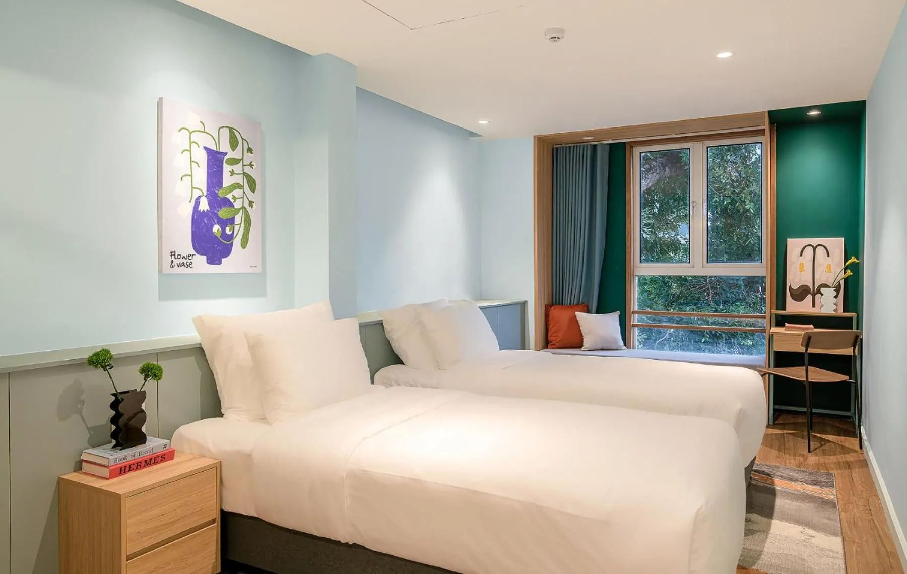 View (from property/room), Bed in M Village Hotel Hồ Gươm