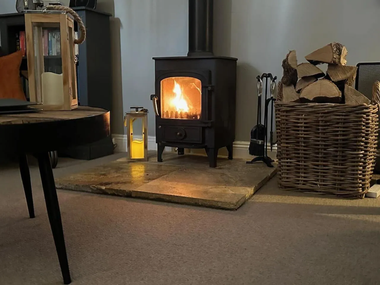 Living room in Stonehenge Cottages
