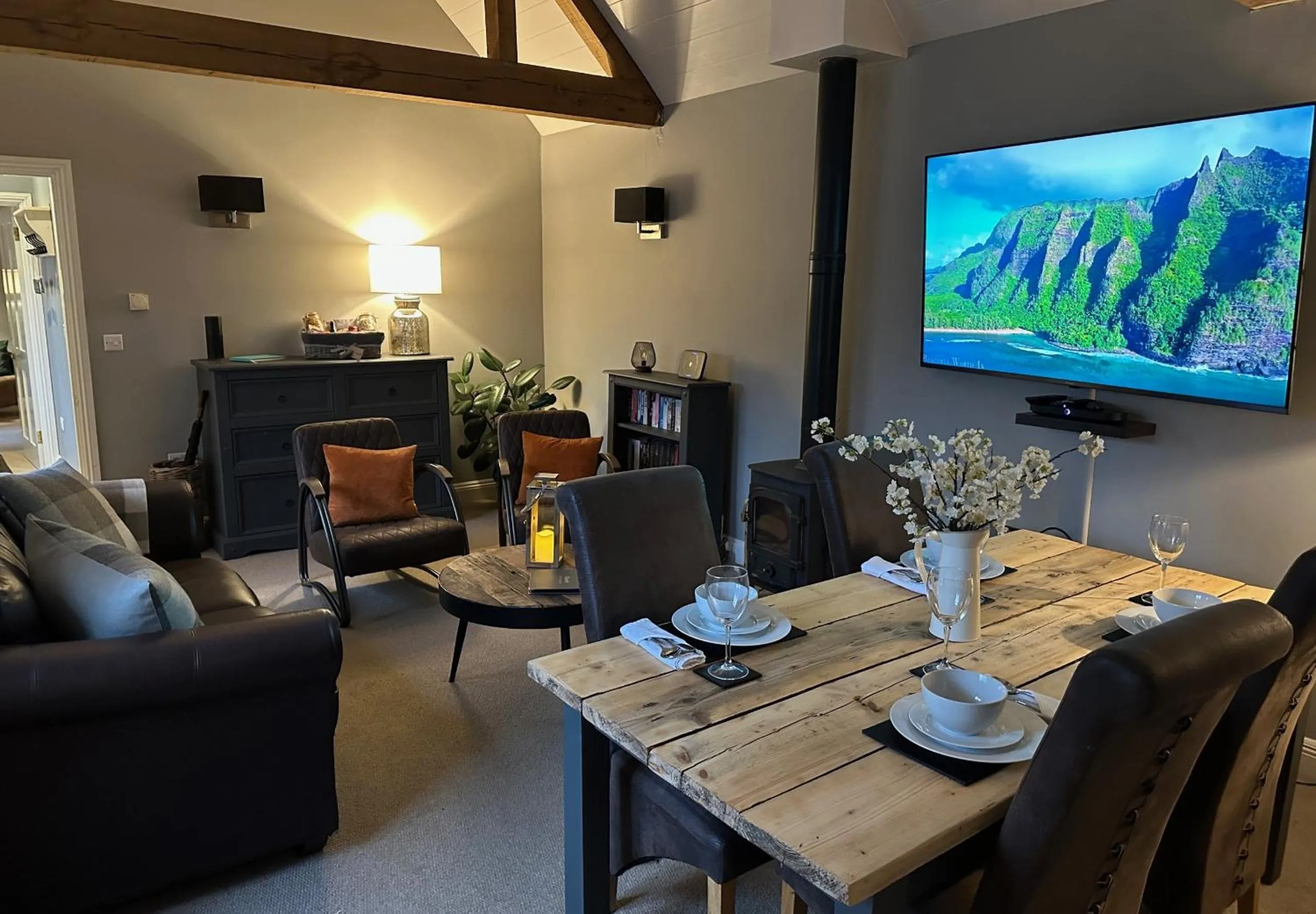 Living room in Stonehenge Cottages