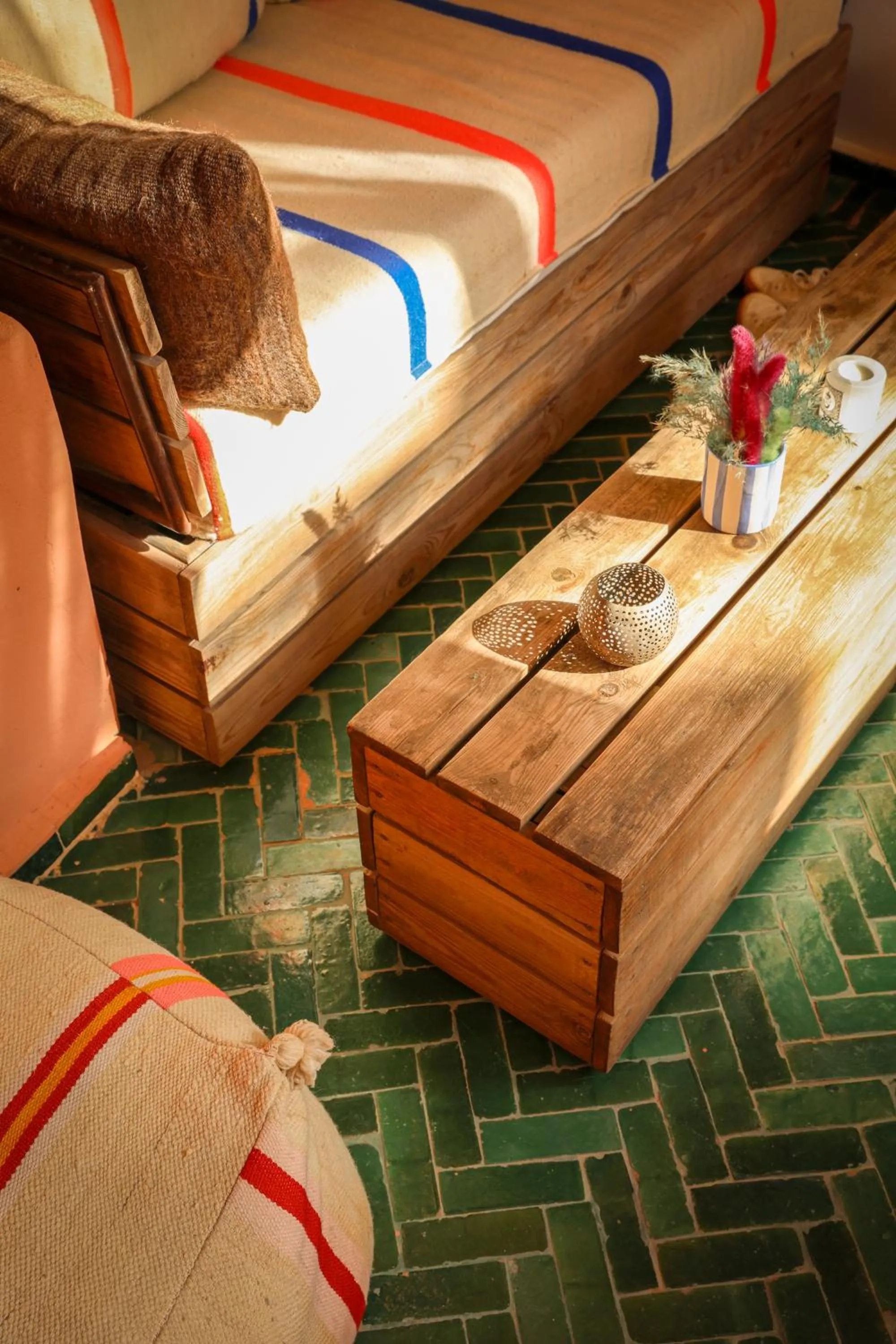 Balcony/Terrace, Bed in Riad 11 Zitoune