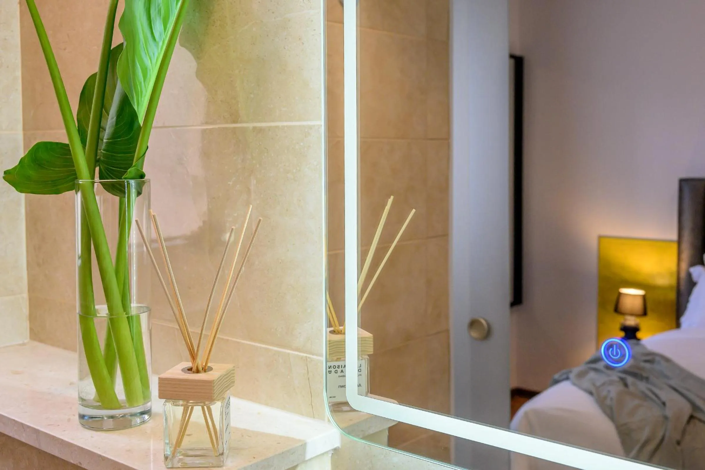 Bed in Yellow house with private parking