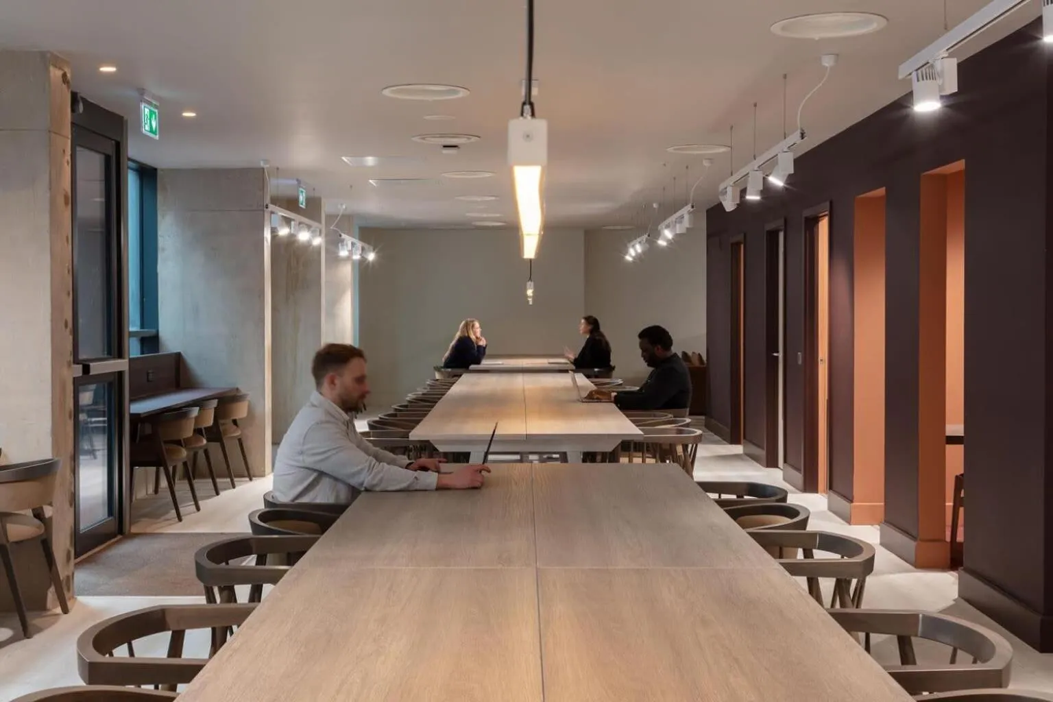 Seating area in Florence Dock - London