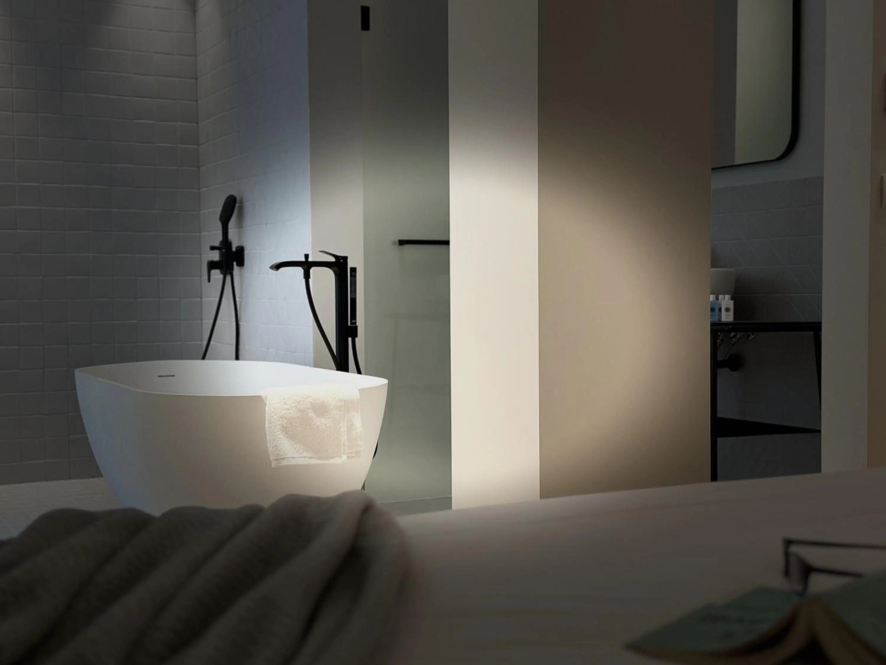 Bed in AIONION RESIDENCES by K&K