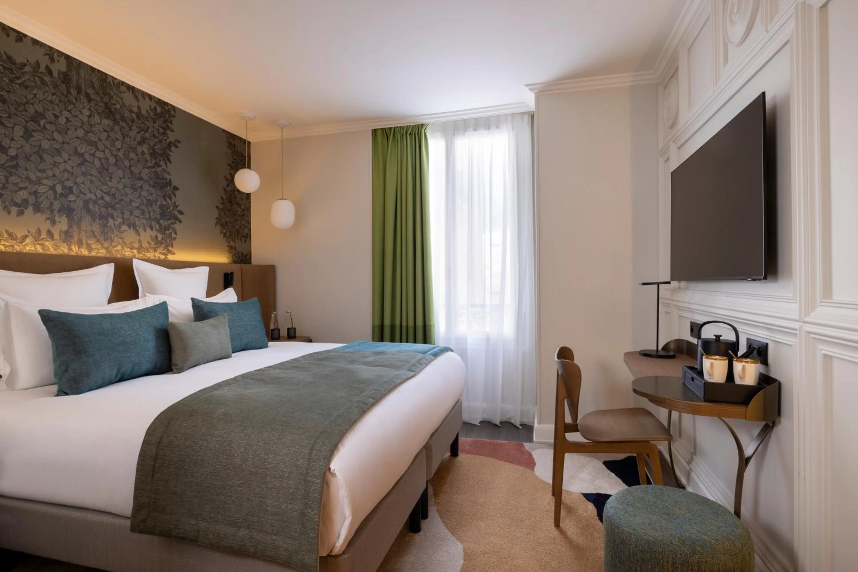 Bed in Hôtel L'Ormaie & Spa