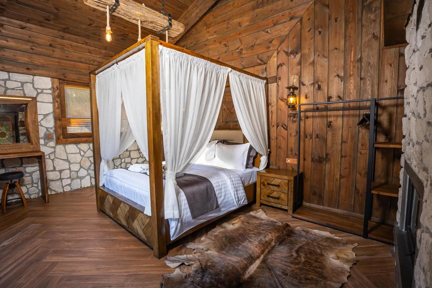 Bed in Bİ ABANT MASALI VİLLAGE HOTEL