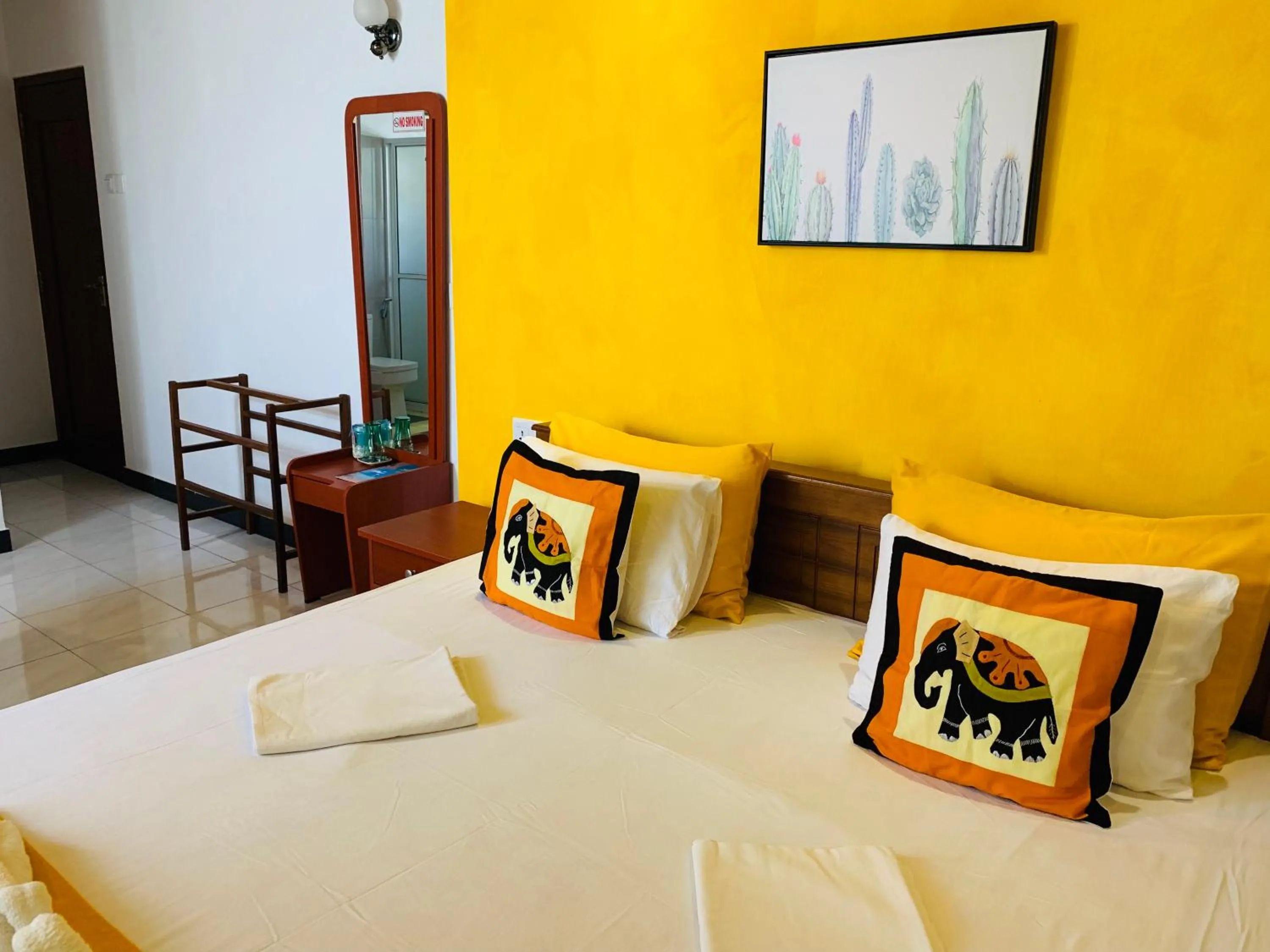 Bed in Sam's Guest House