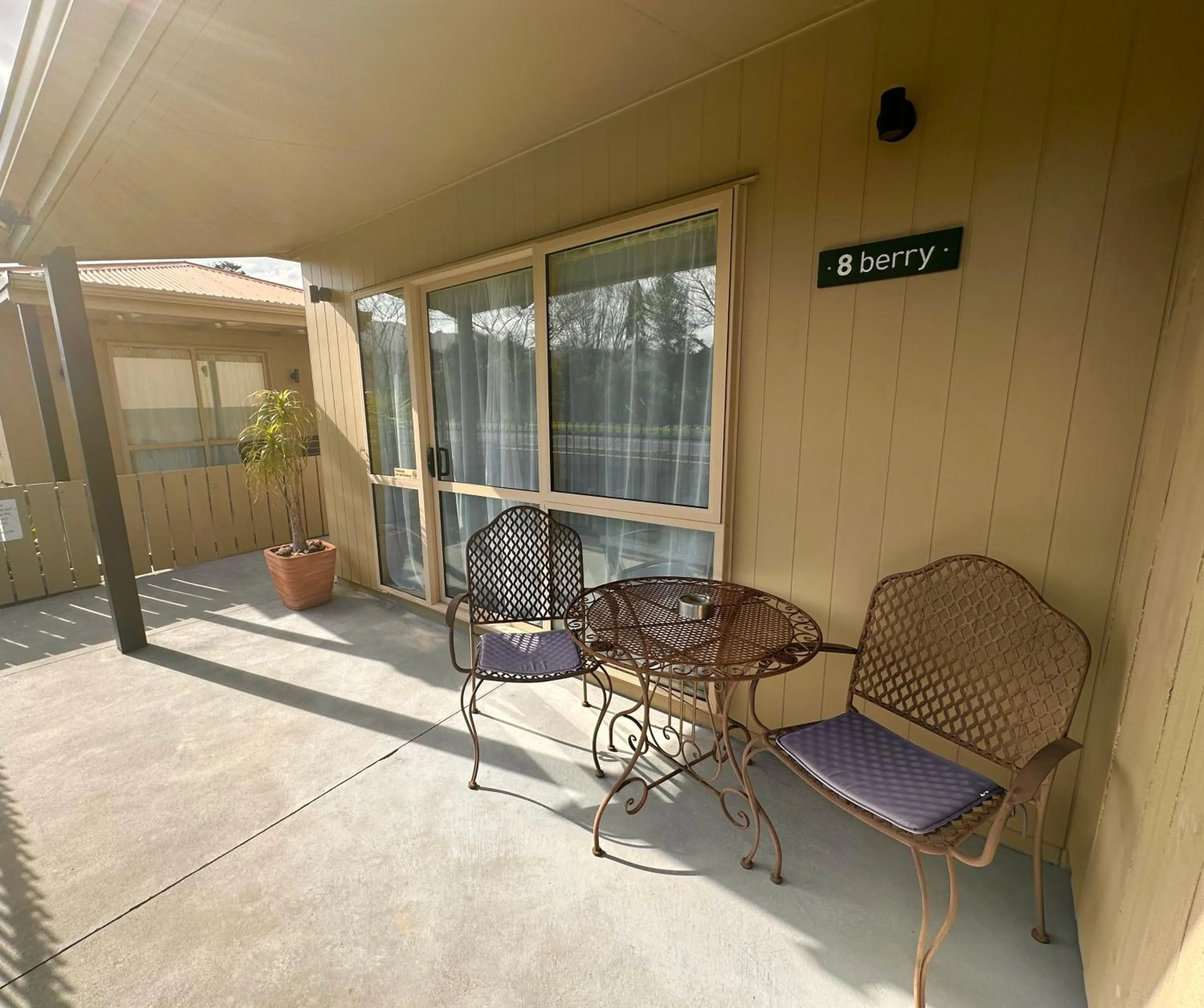 Seating area in The Olive Motel