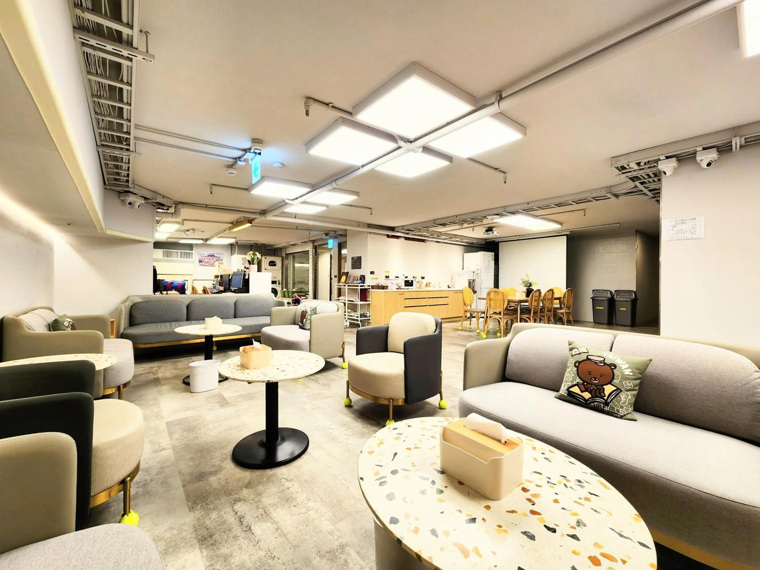 Living room in Just Live Hostel