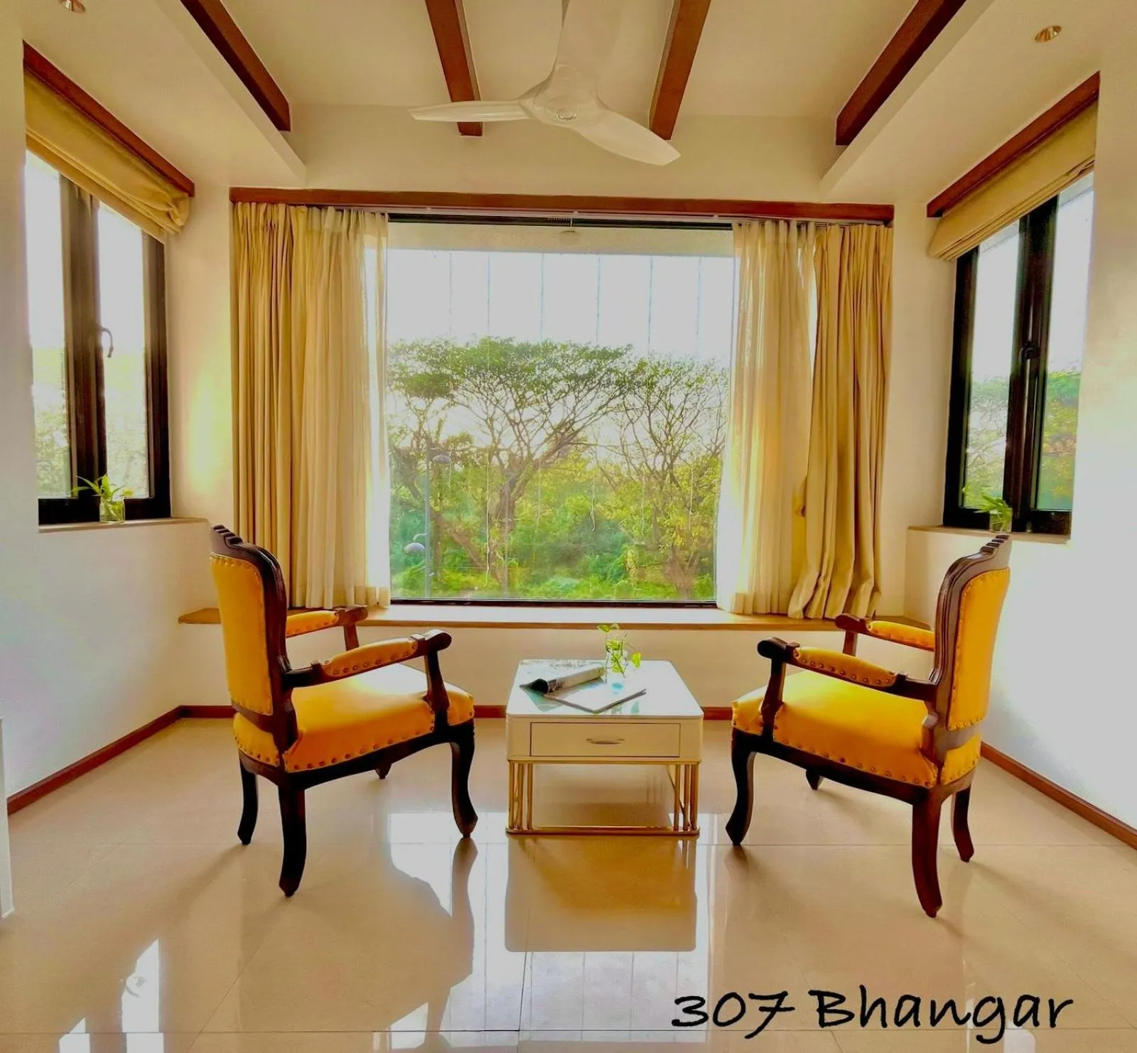 Seating area in Beach Paradise Miramar Goa