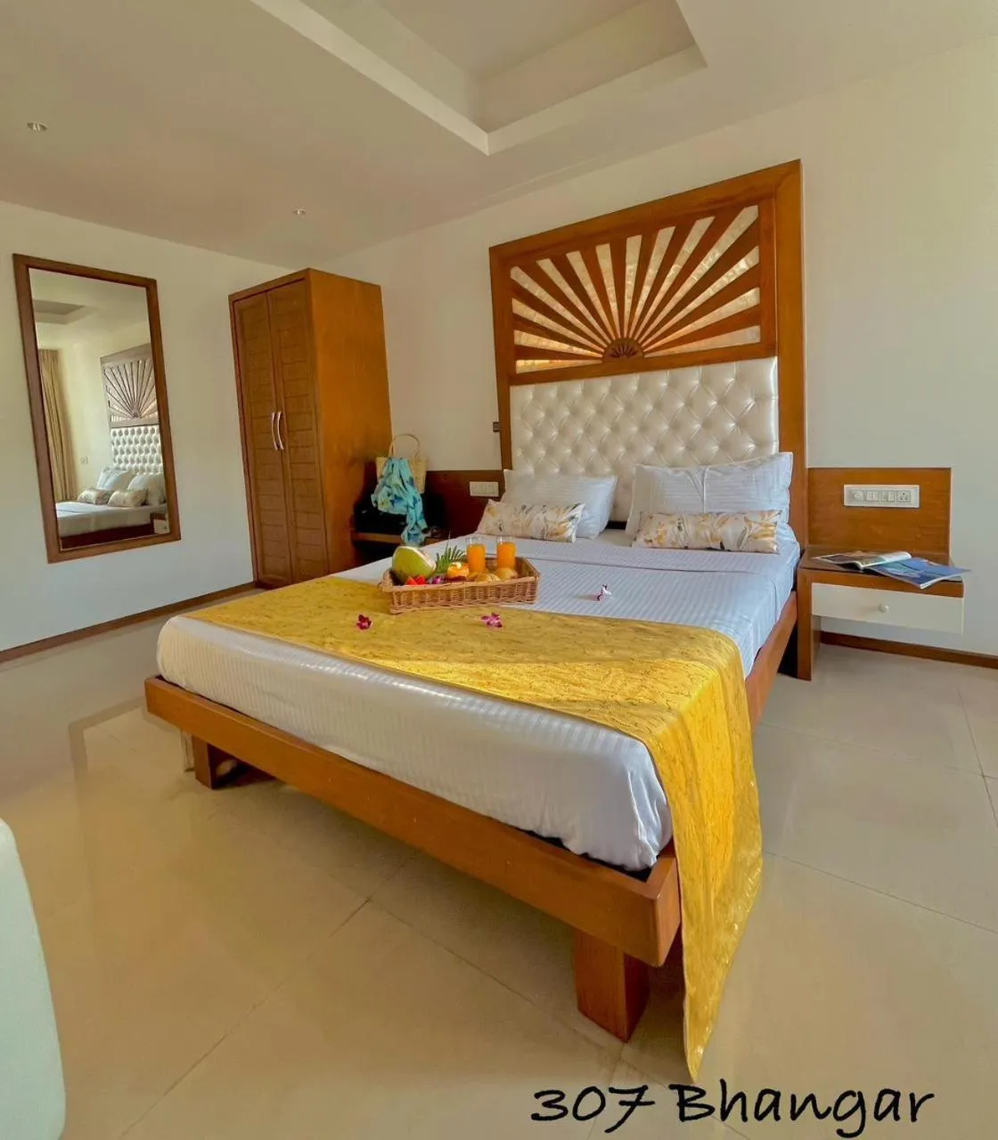 Bed in Beach Paradise Miramar Goa