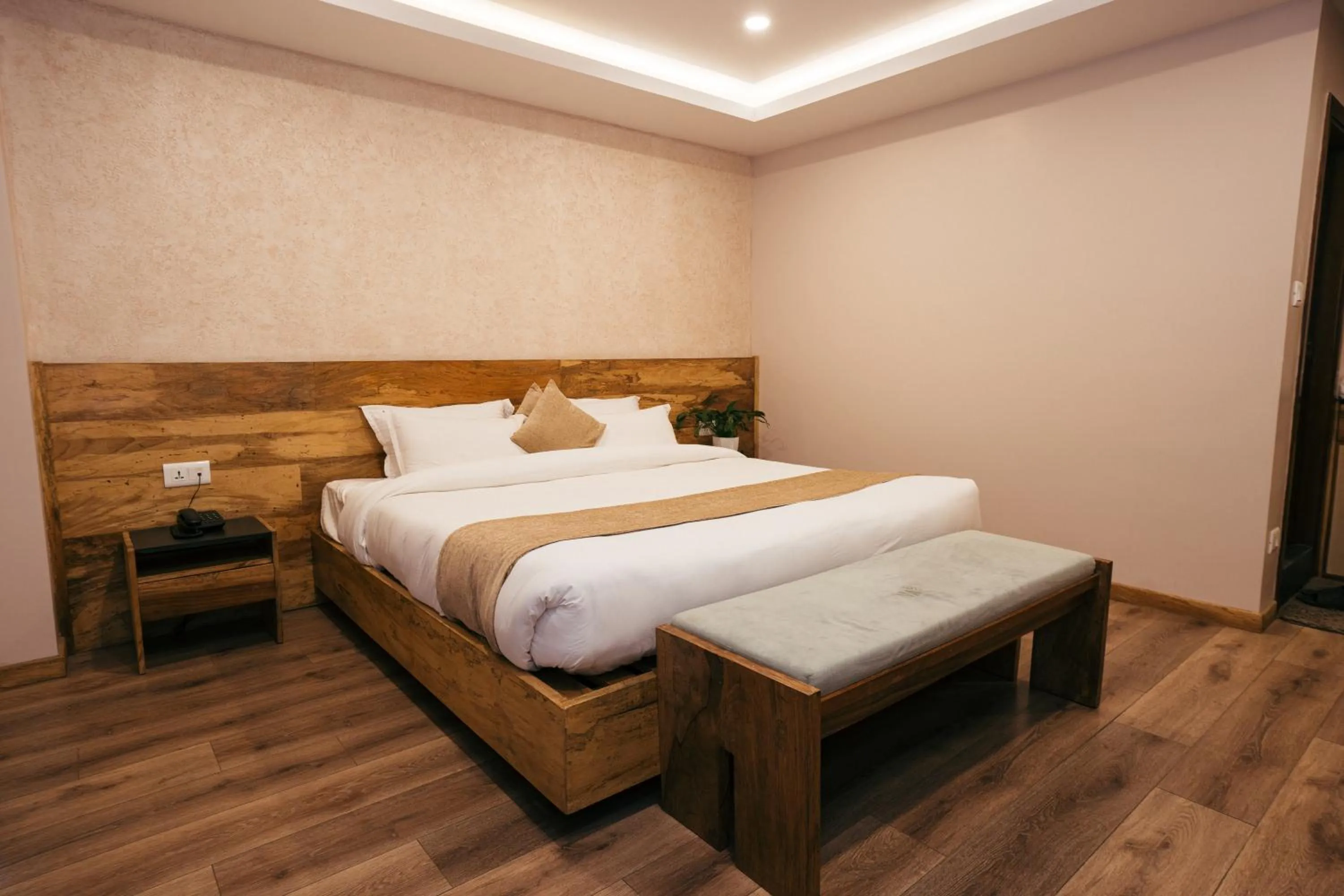 Bed in HOTEL BHRIKUTI TARA