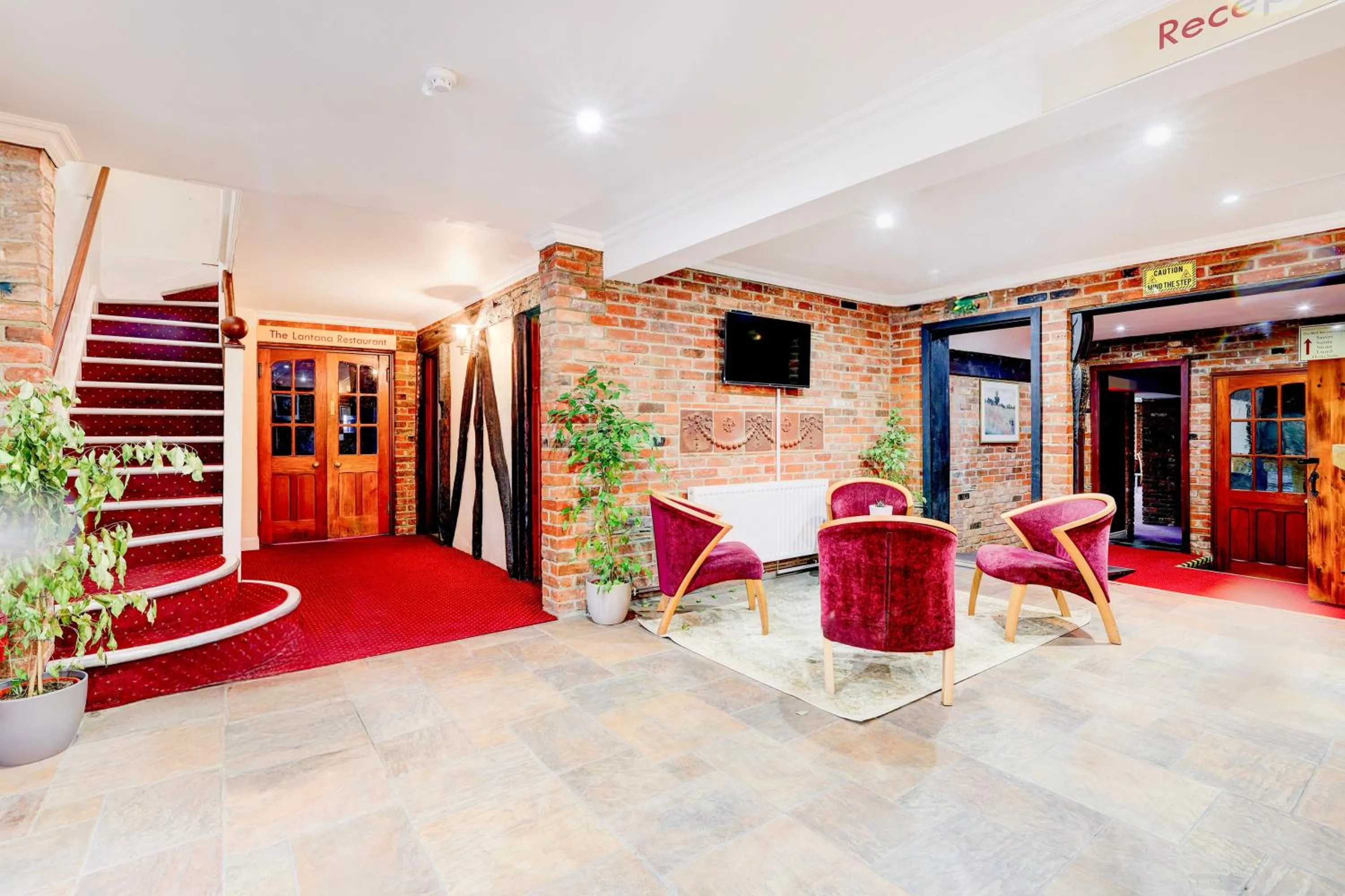 Lobby or reception in The Rivenhall Hotel in Witham, Chelmsford