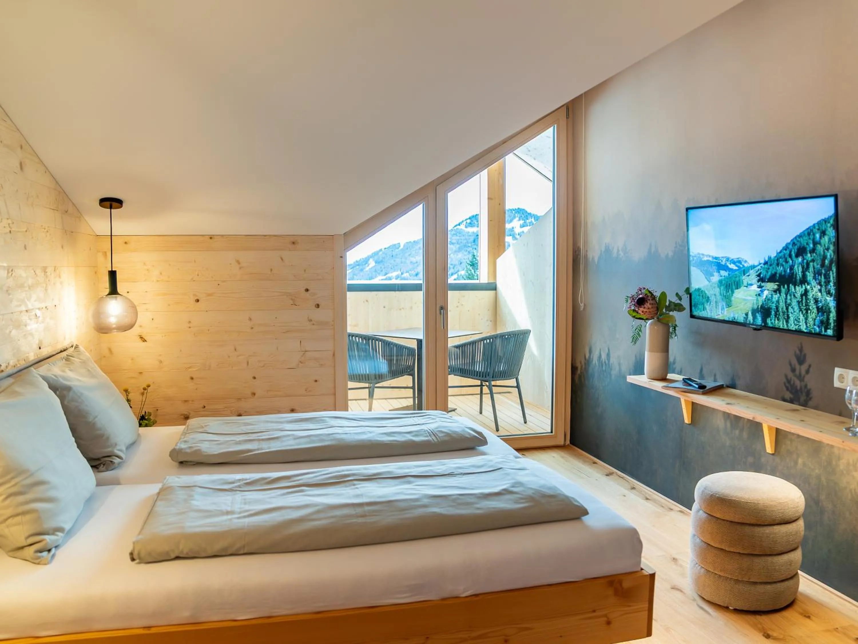 Bed in Berghotel Wald&Wiesn