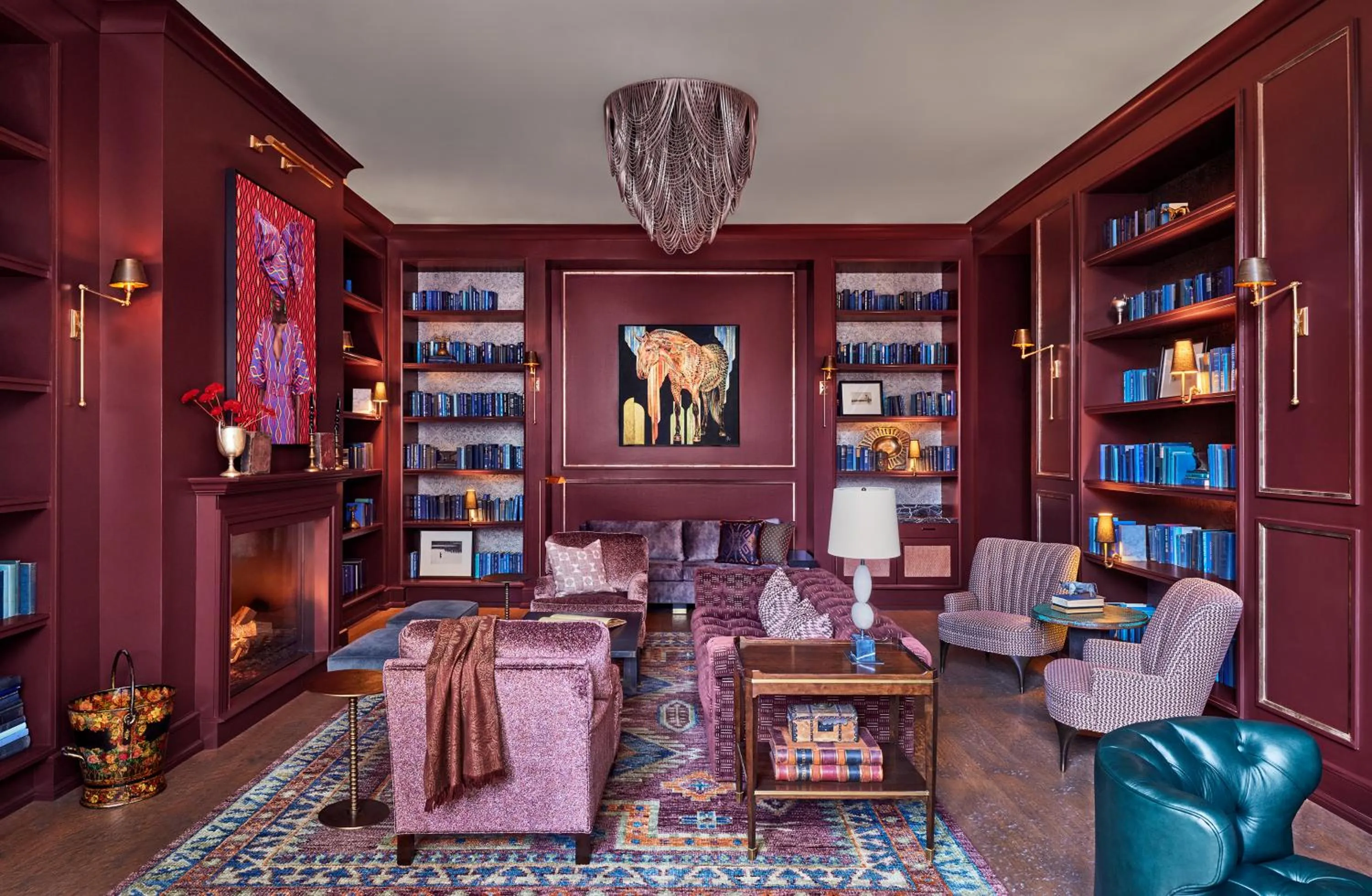 Library in Bowie House, Auberge Collection