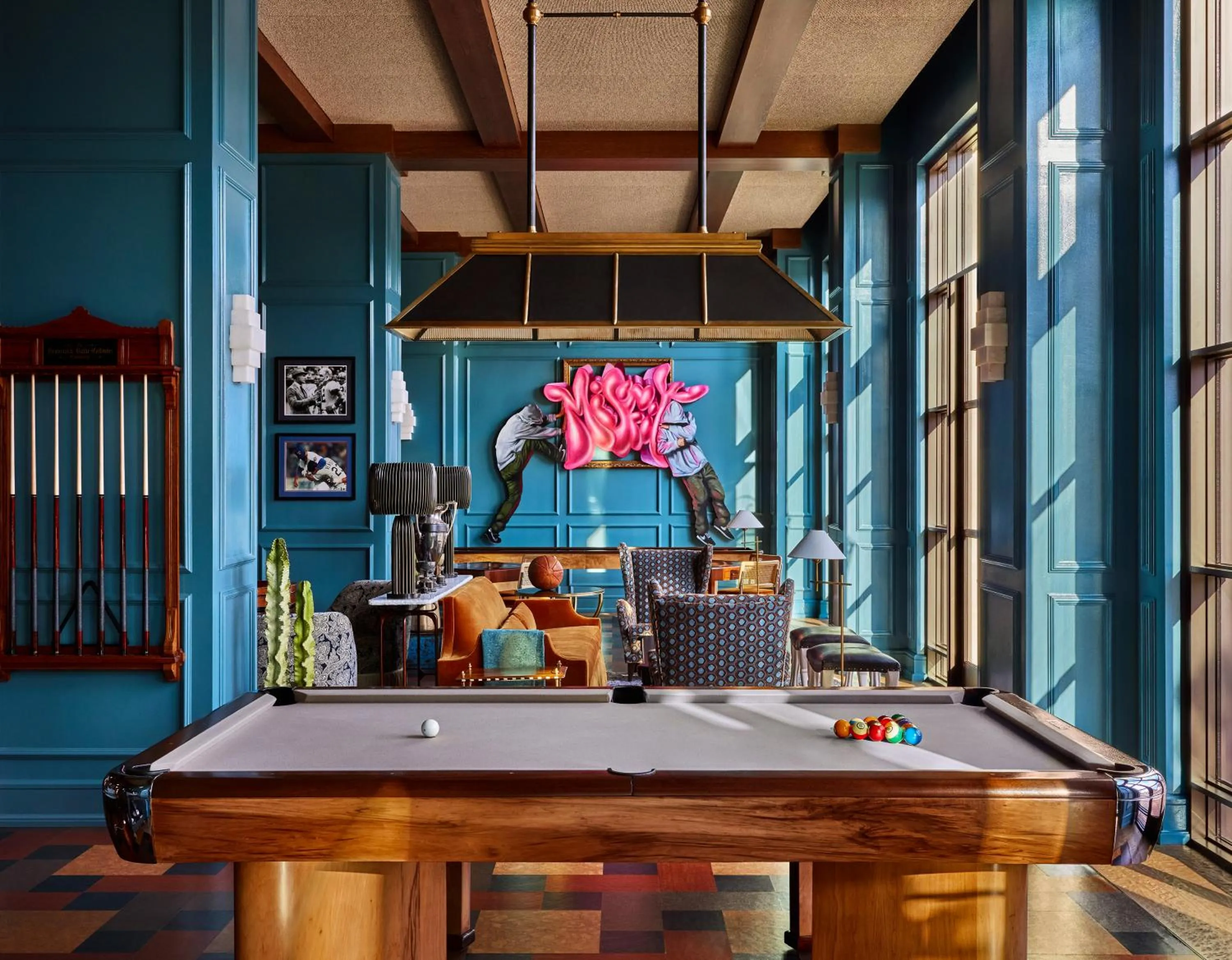 Billiard in Bowie House, Auberge Collection