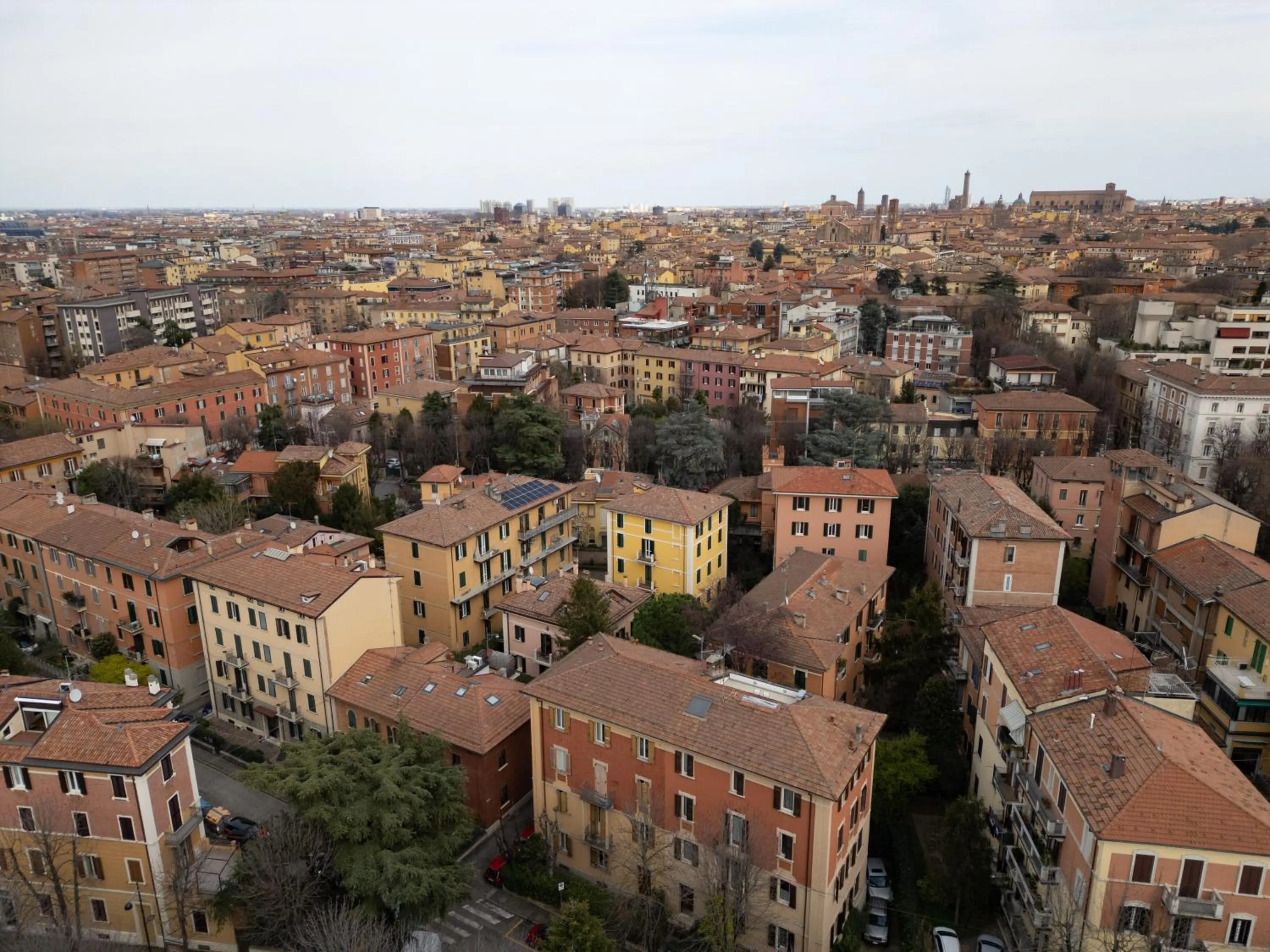 Bird's eye view in BolognaRoomscom - Villa Bottrigari