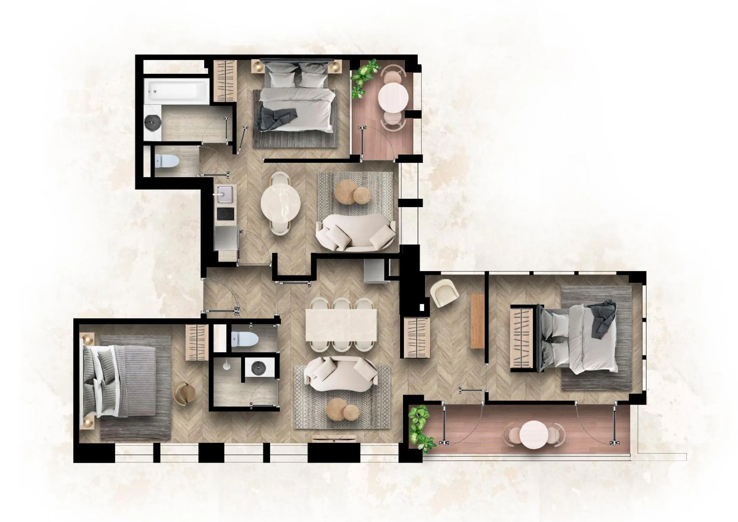 Floor plan in Quartier Libre Opera