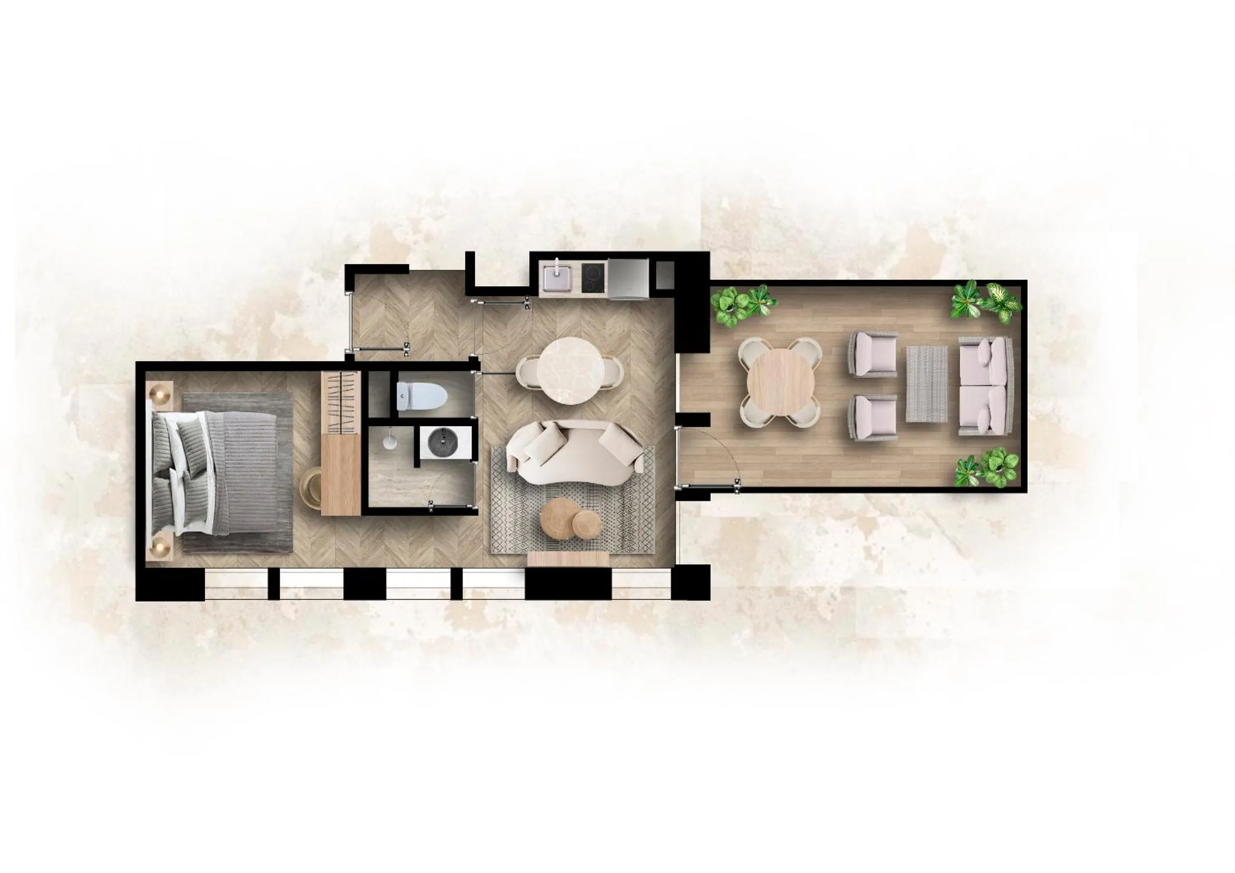 Floor plan in Quartier Libre Opera