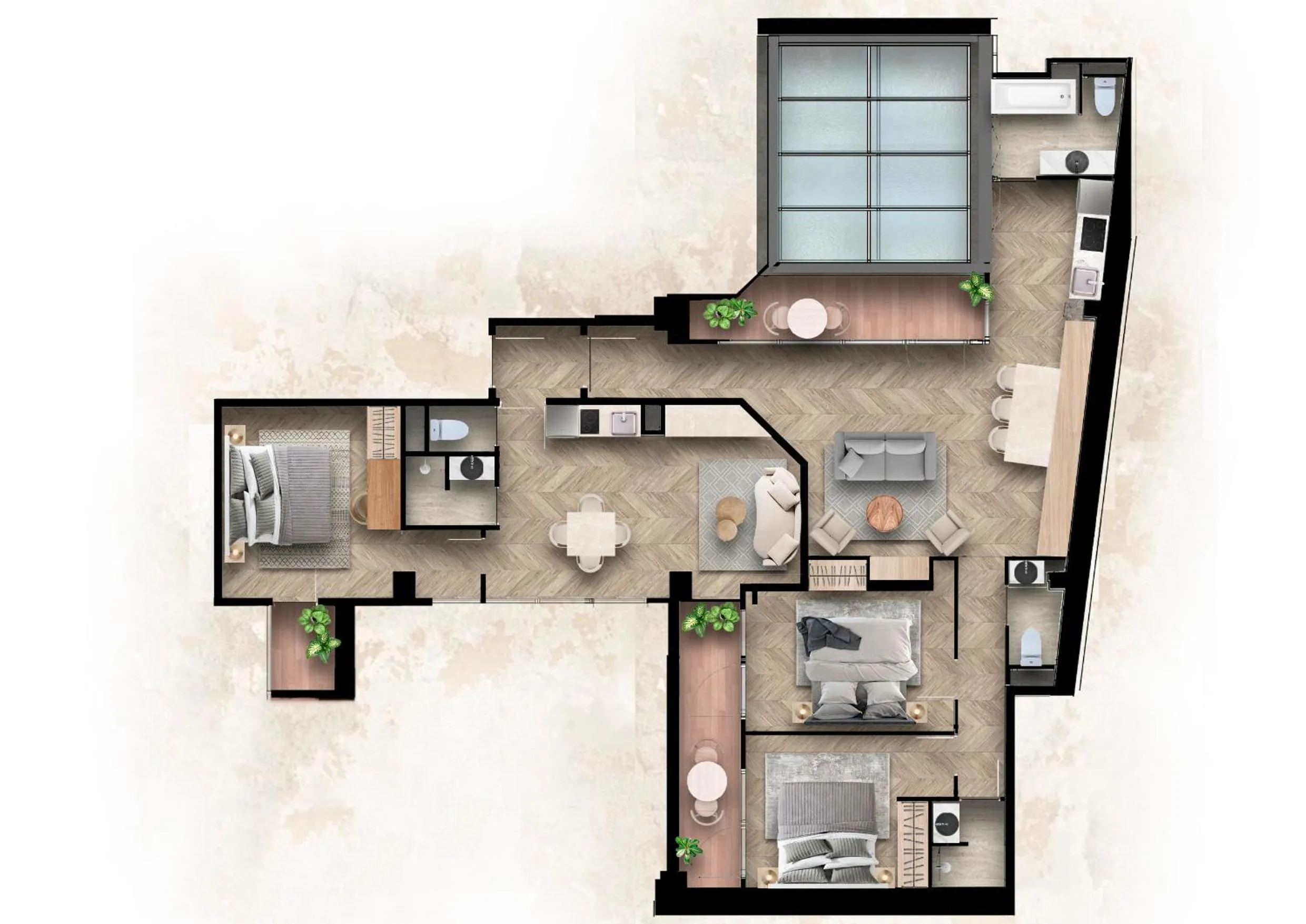 Floor plan in Quartier Libre Opera