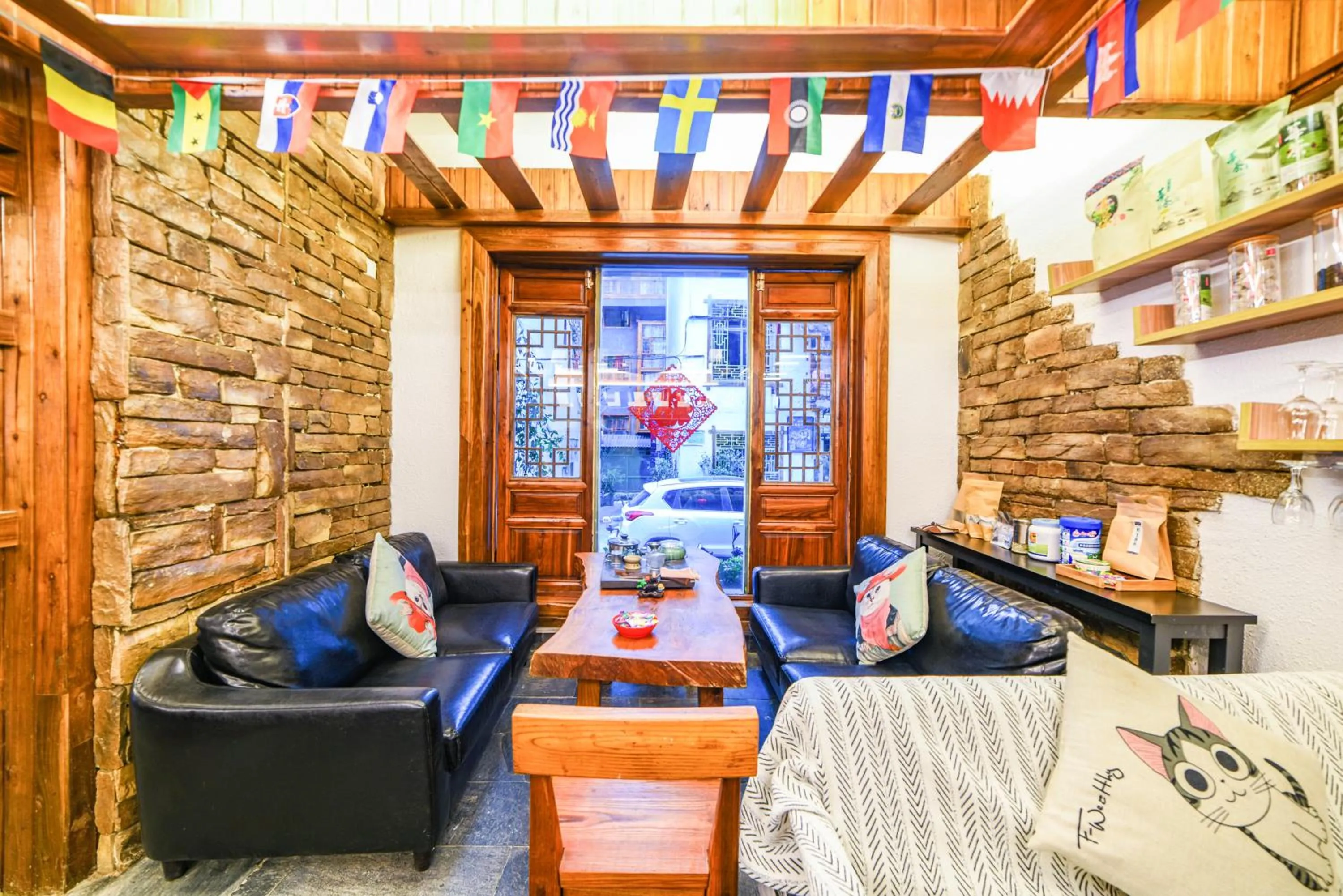 Seating area in Destination Youth Hostel