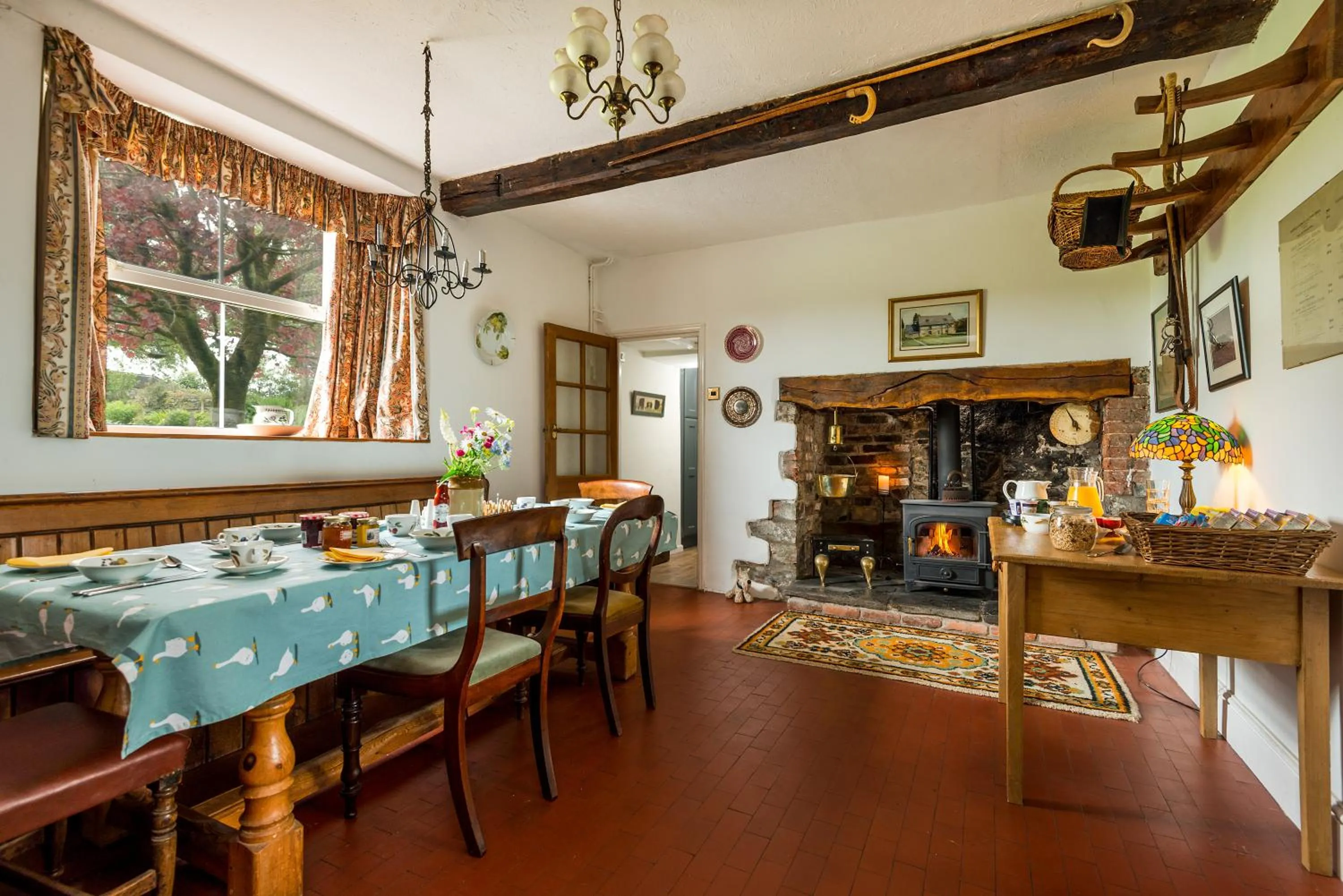 Dining area in Kidwelly Farmhouse B&B