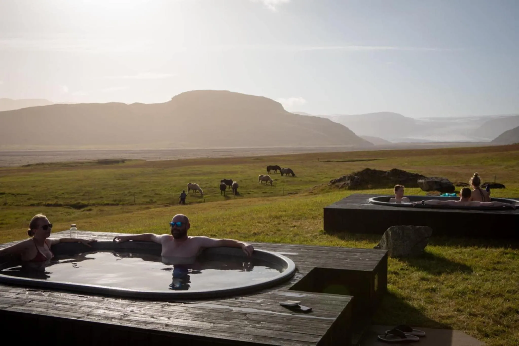 Swimming pool in Glacier World - Hoffell Guesthouse