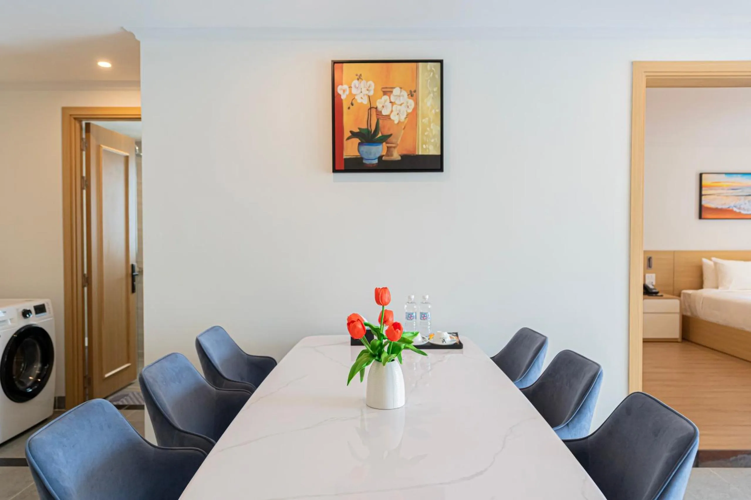 Seating area in The Yen Residences Danang