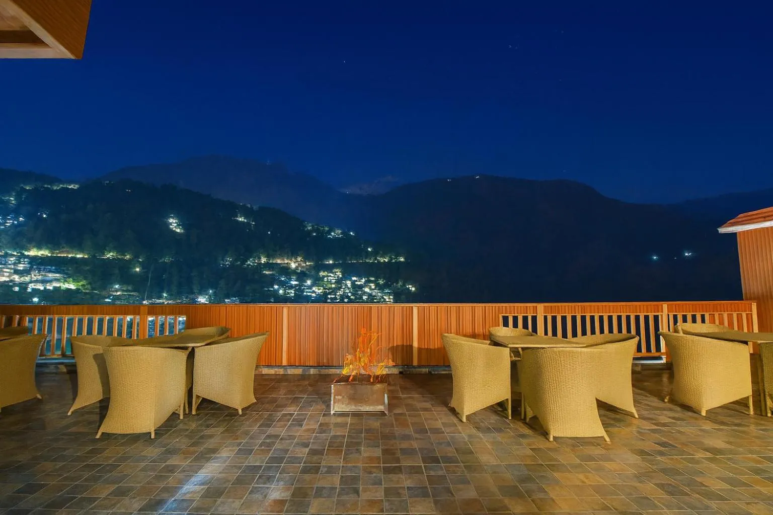 Balcony/Terrace in Hotel Pawan Regency- Best Mountain View Hotel In McLeodganj
