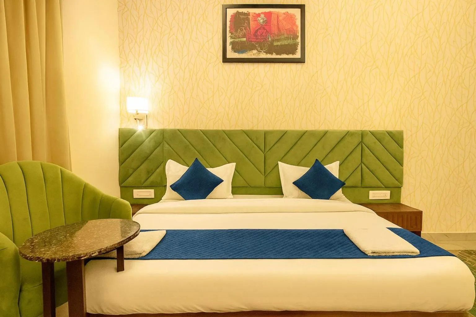 Bedroom, Bed in Hotel Pawan Regency- Best Mountain View Hotel In McLeodganj