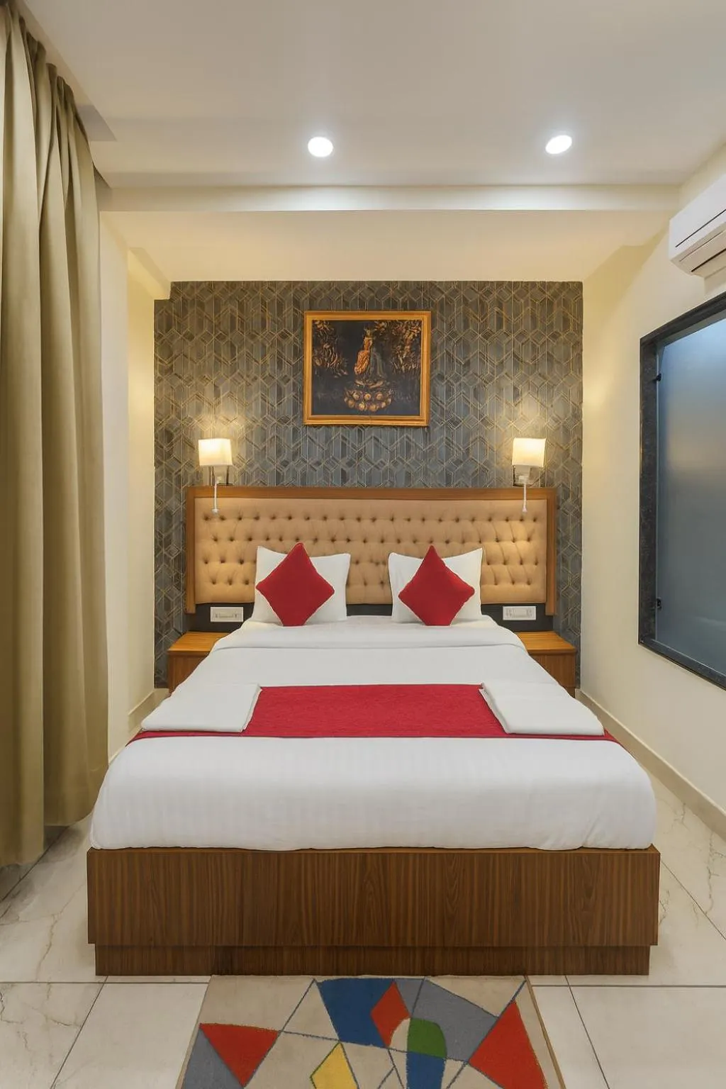 Bedroom, Bed in Hotel Pawan Regency- Best Mountain View Hotel In McLeodganj