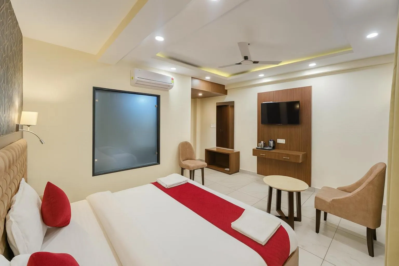 Bedroom, Bed in Hotel Pawan Regency- Best Mountain View Hotel In McLeodganj