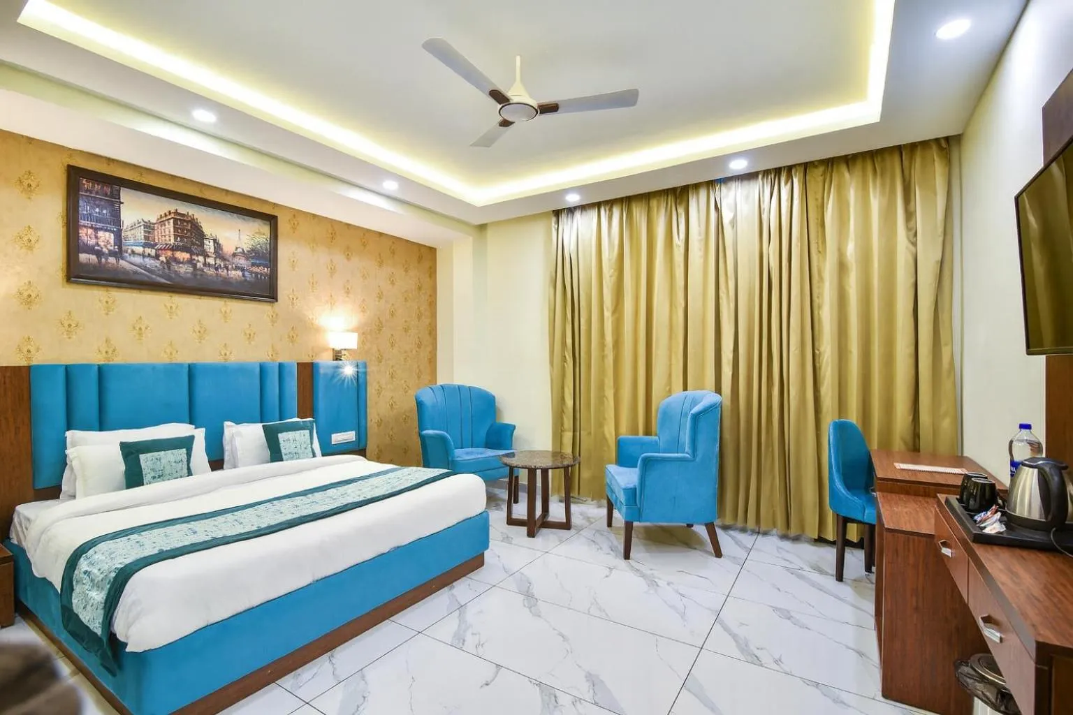 Bedroom, Bed in Hotel Pawan Regency- Best Mountain View Hotel In McLeodganj