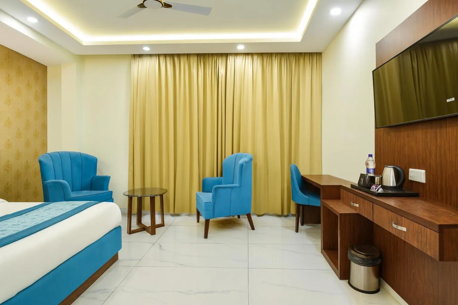 Bedroom, Bed in Hotel Pawan Regency- Best Mountain View Hotel In McLeodganj