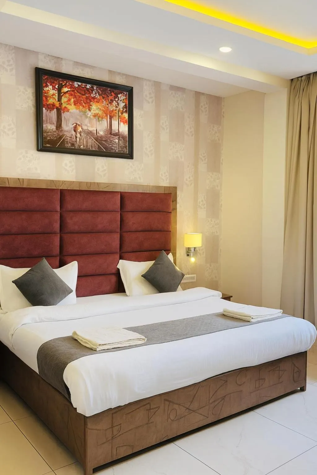 Bedroom, Bed in Hotel Pawan Regency- Best Mountain View Hotel In McLeodganj