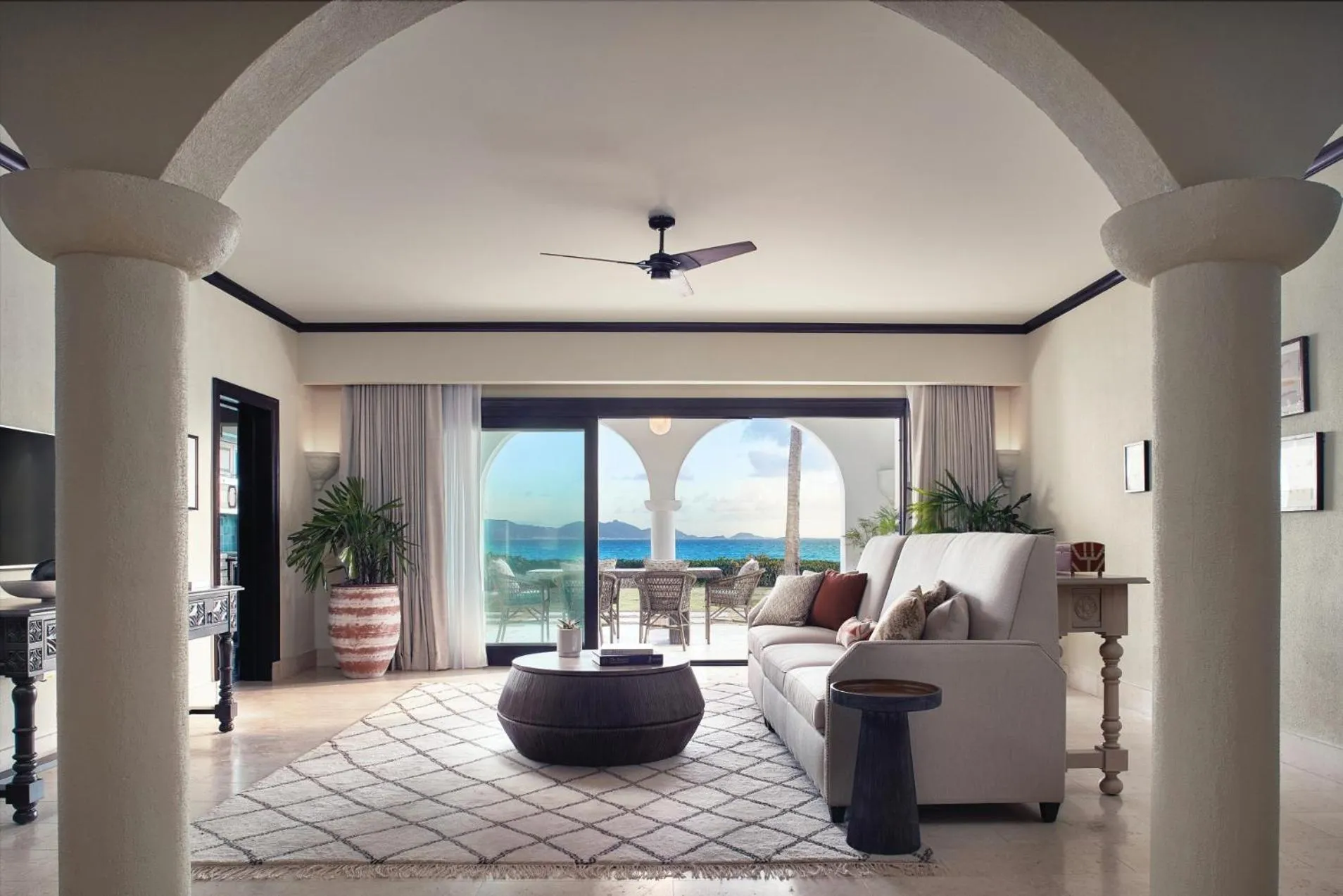 Living room in Cap Juluca, A Belmond Hotel, Anguilla