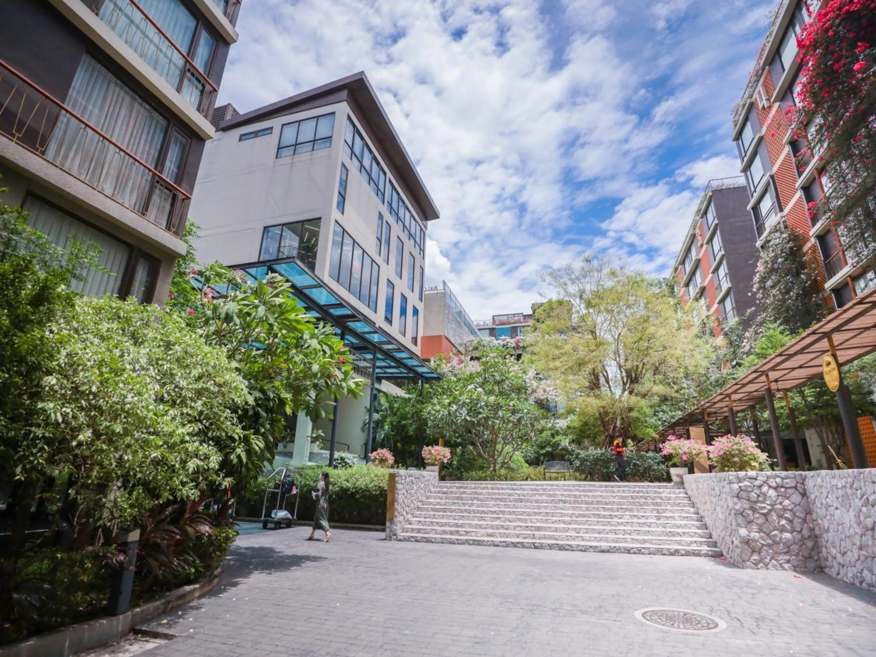 Property building in Balcony Courtyard Sriracha Hotel & Serviced Apartments