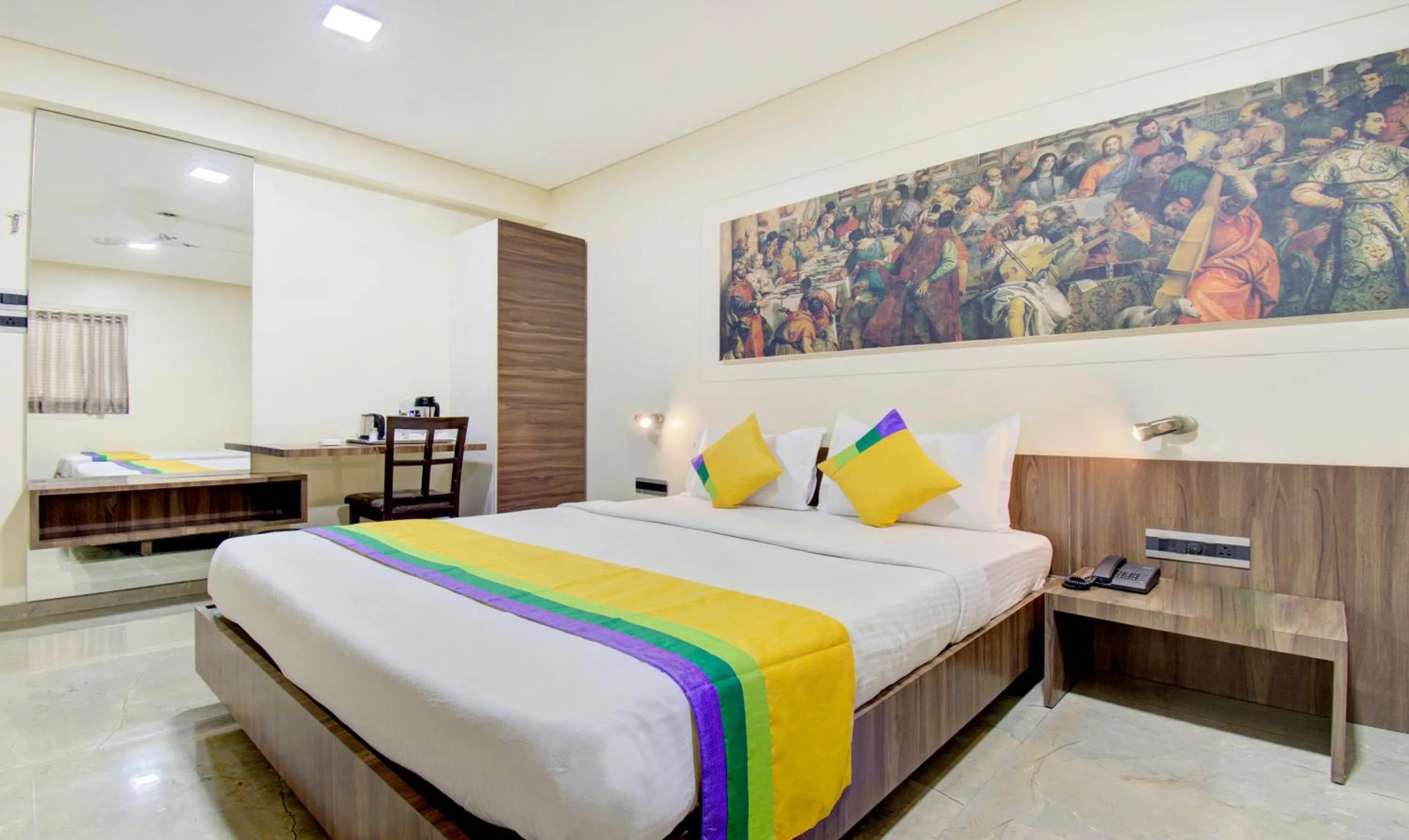 Bedroom, Bed in Treebo Lalaji's Executive