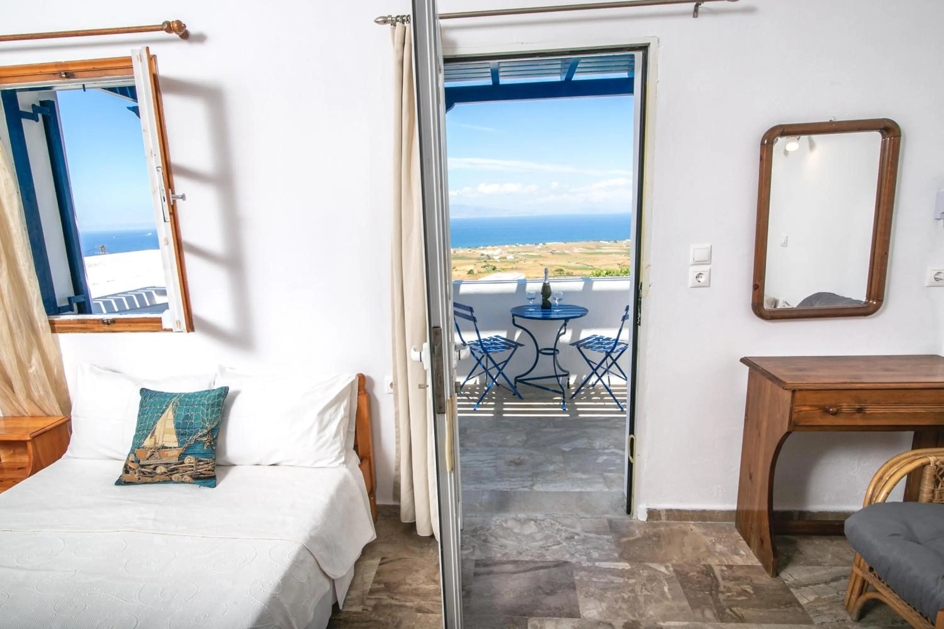 Bed in Stelios Rooms