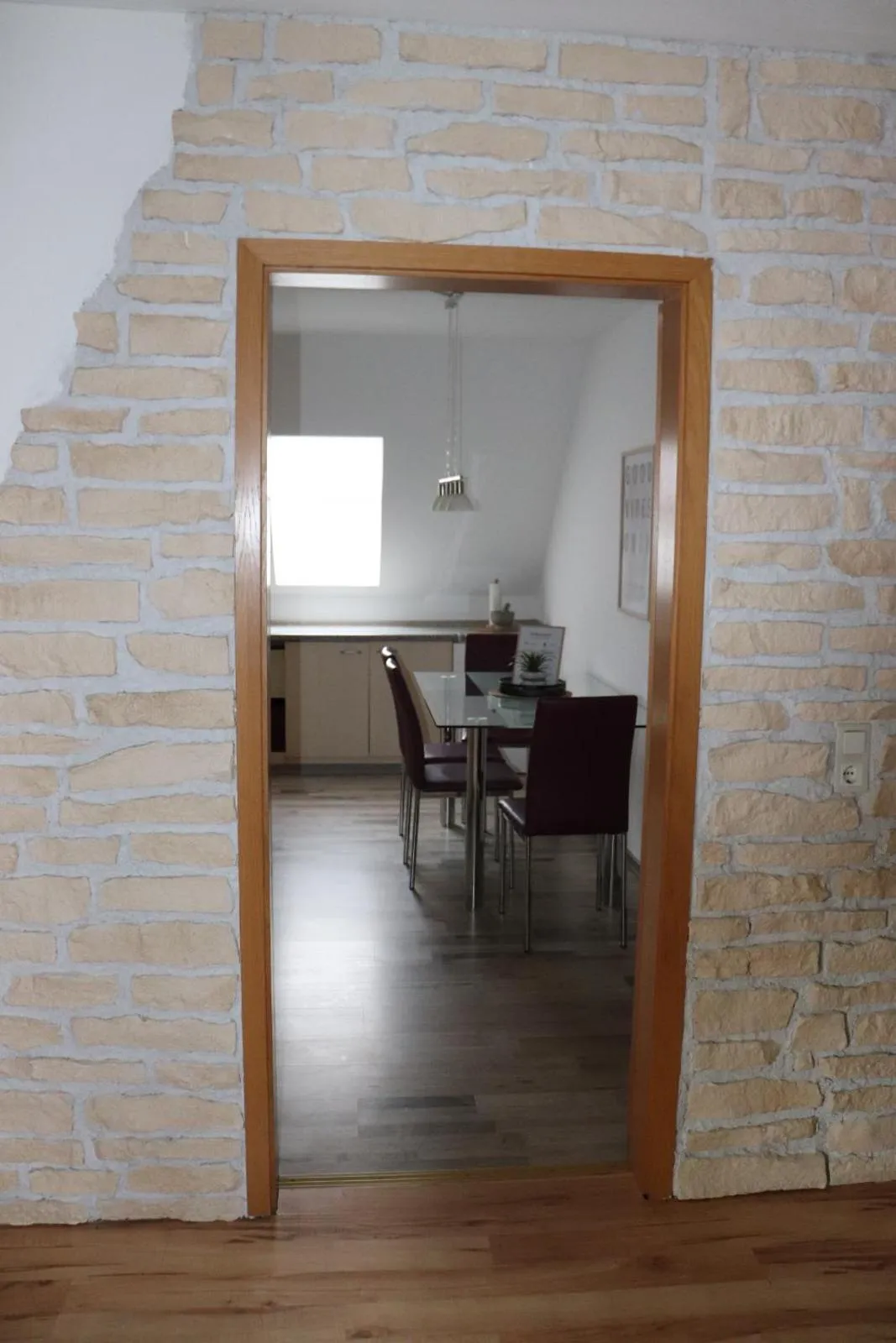 Kitchen or kitchenette in Pension und Apartment Landhaus Fricke