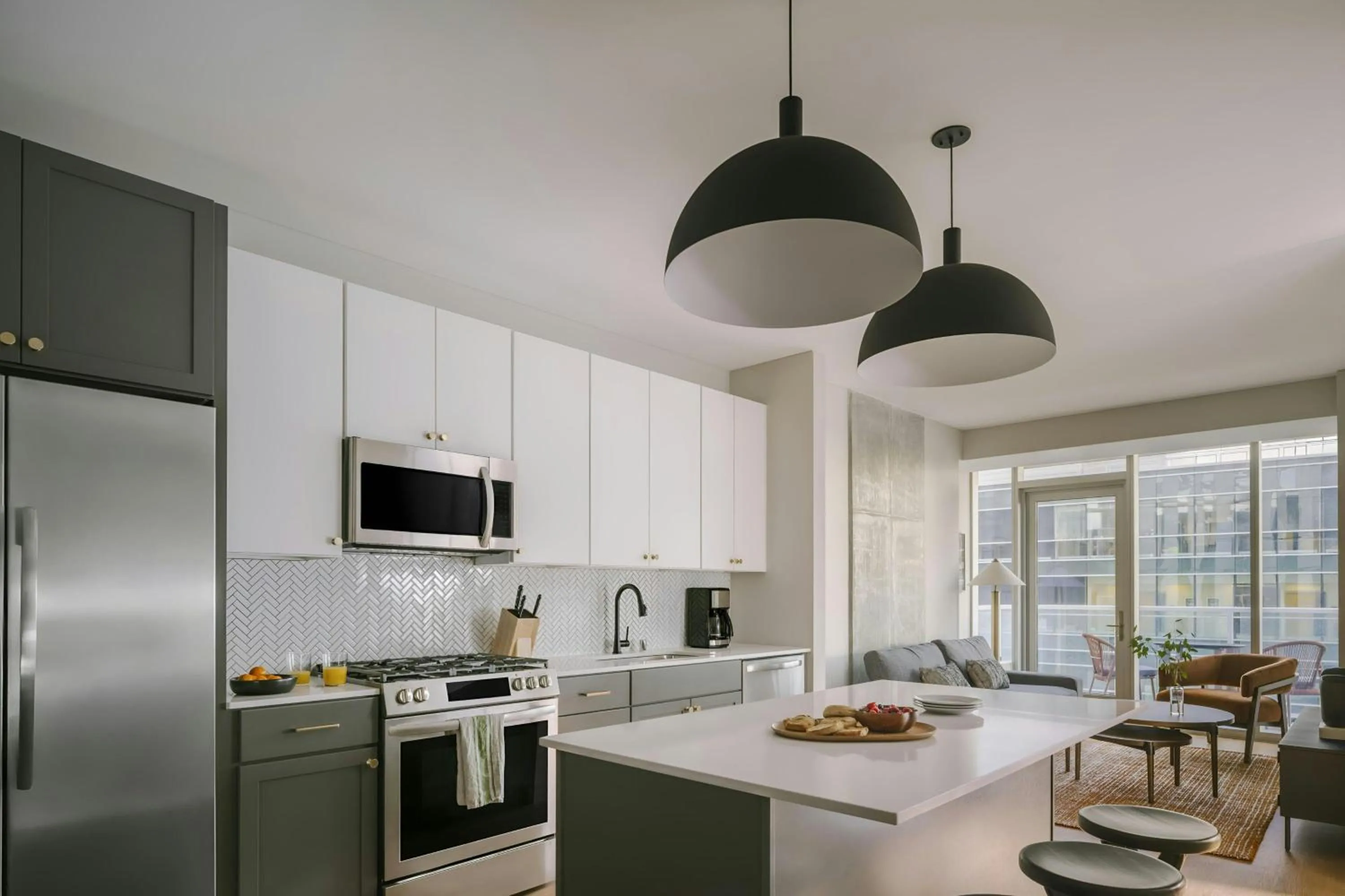 Kitchen or kitchenette in Sonder by Marriott Bonvoy North Loop Green Apartments North Loop