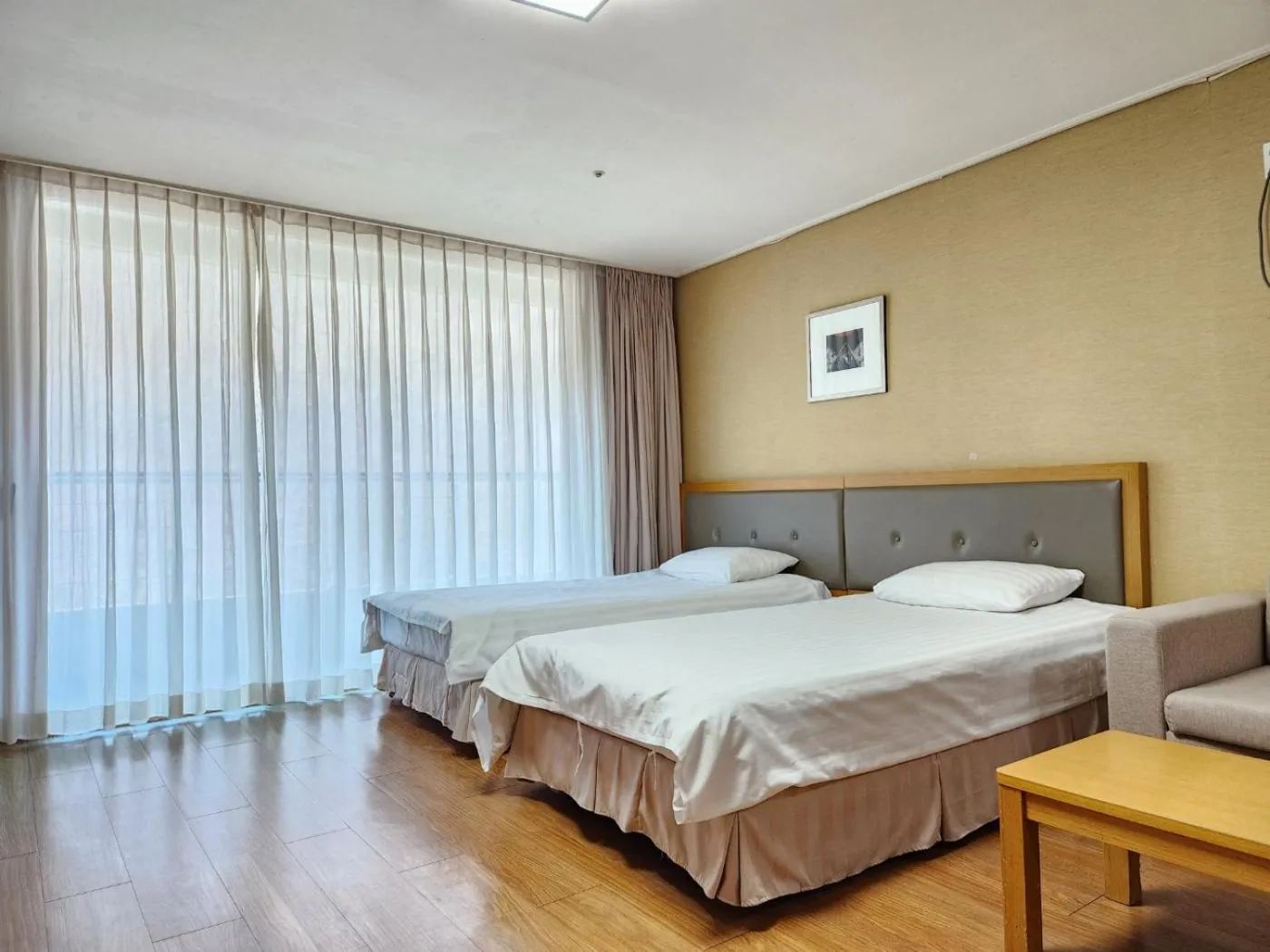 Bed in Jeongseon Mayhills Resort