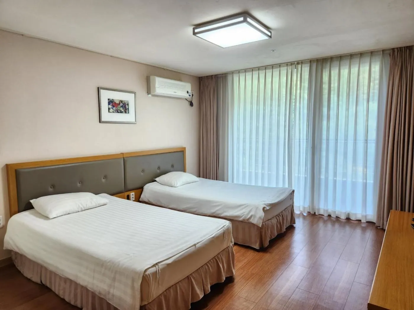 Bed in Jeongseon Mayhills Resort