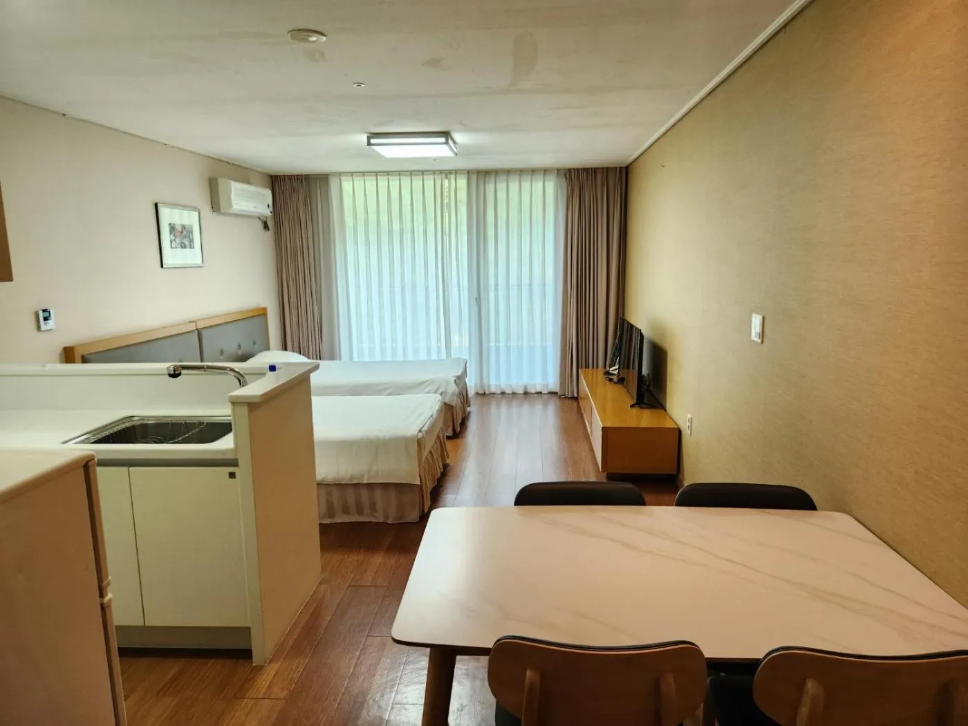 Bed in Jeongseon Mayhills Resort