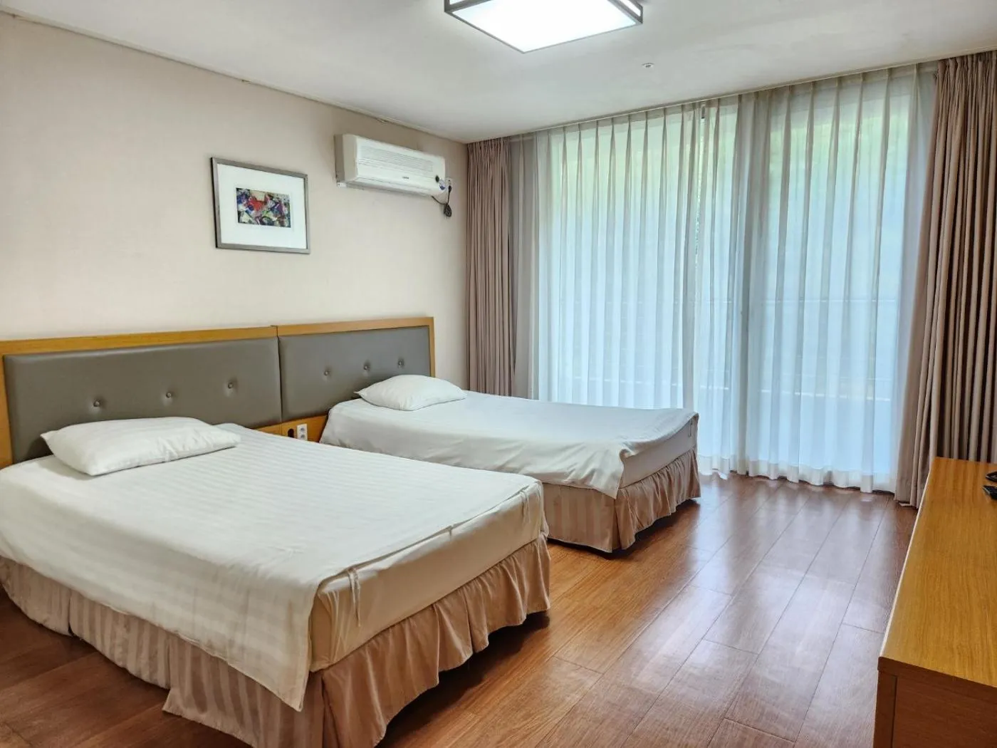 Bed in Jeongseon Mayhills Resort